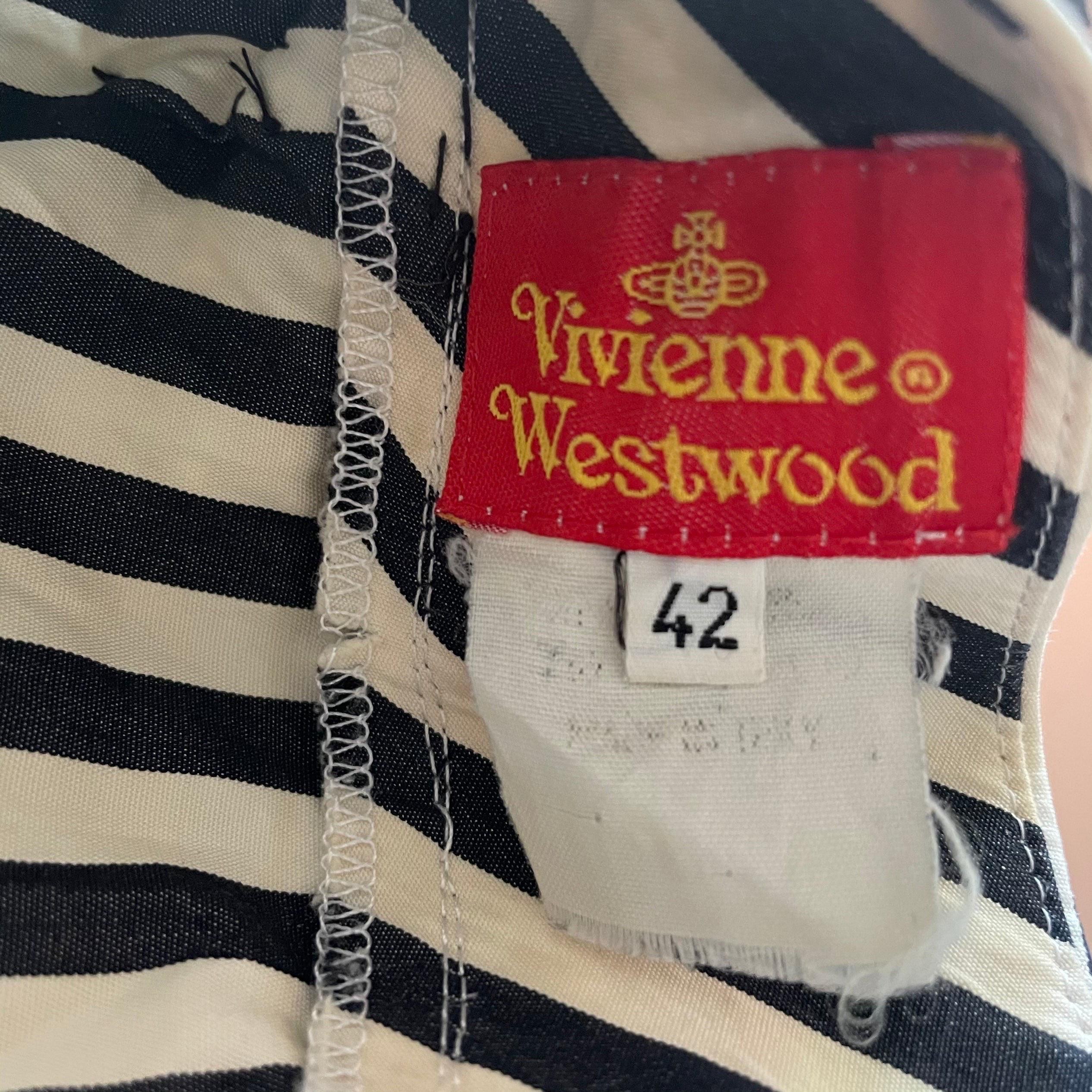 Vivienne Westwood 1992 Corseted Striped Babydoll Dress For Sale at ...