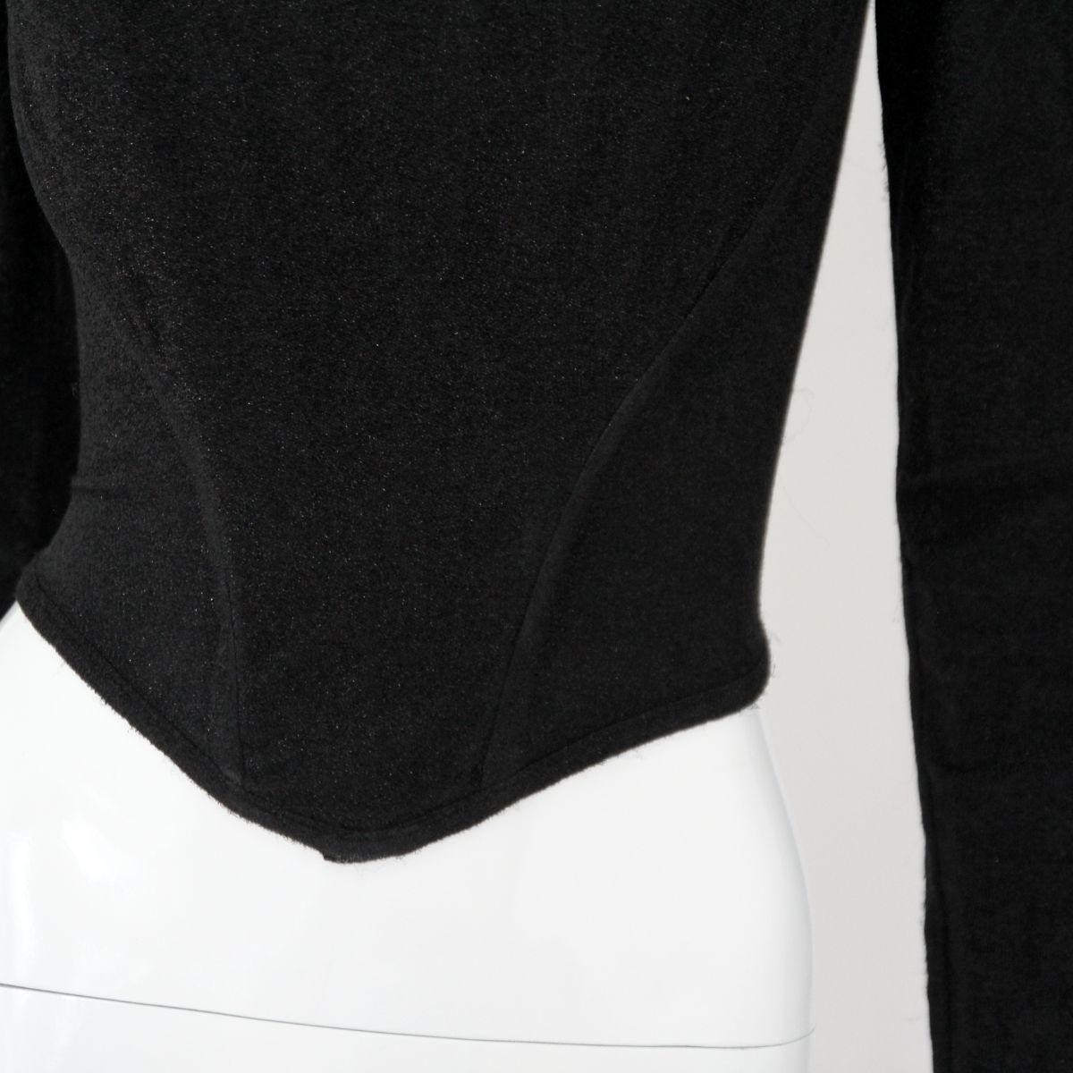 Women's VIVIENNE WESTWOOD 1995 Iconic Long-Sleeve corset in black glitter cotton blend