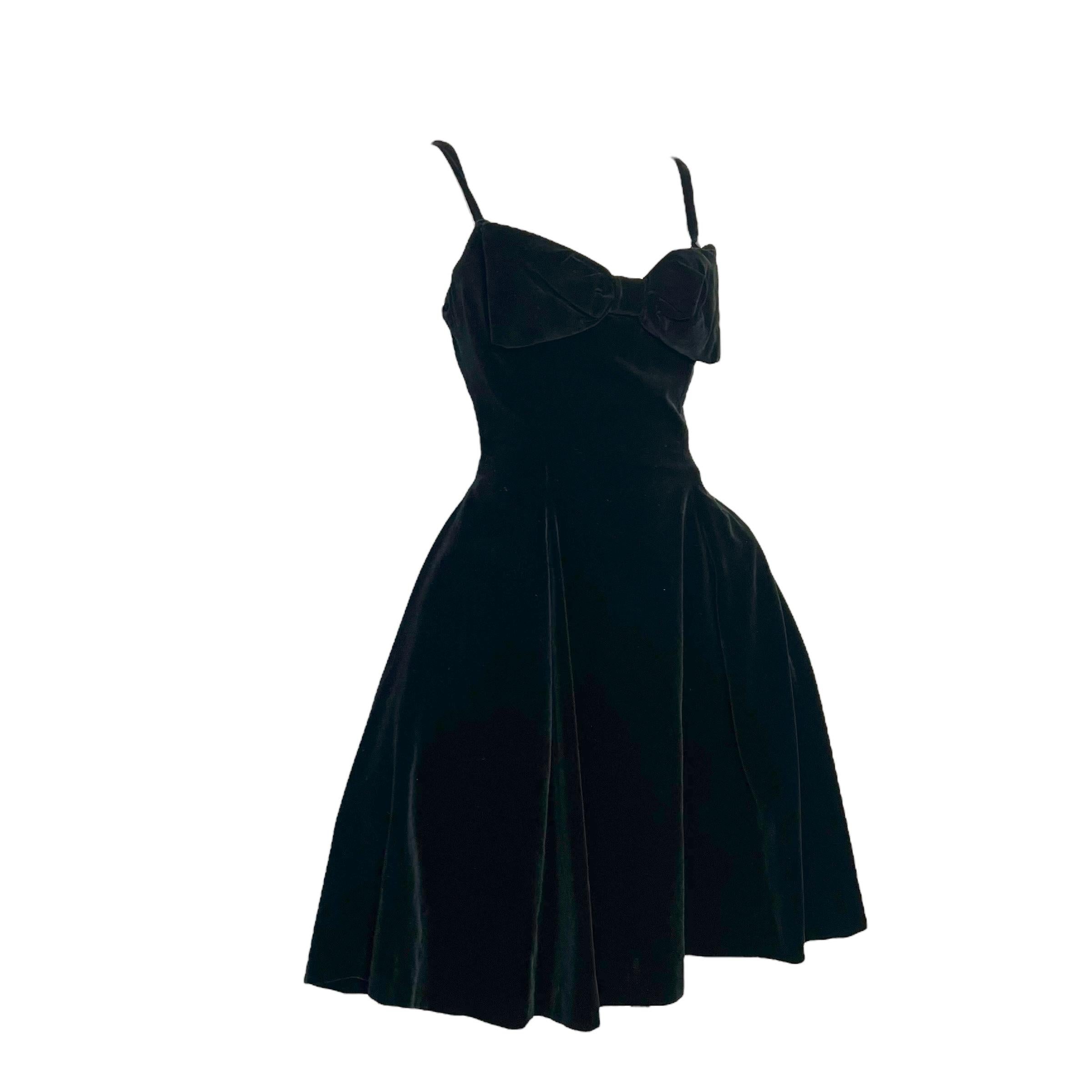 Black Vivienne Westwood 1999 velvet bow dress, with hip pads