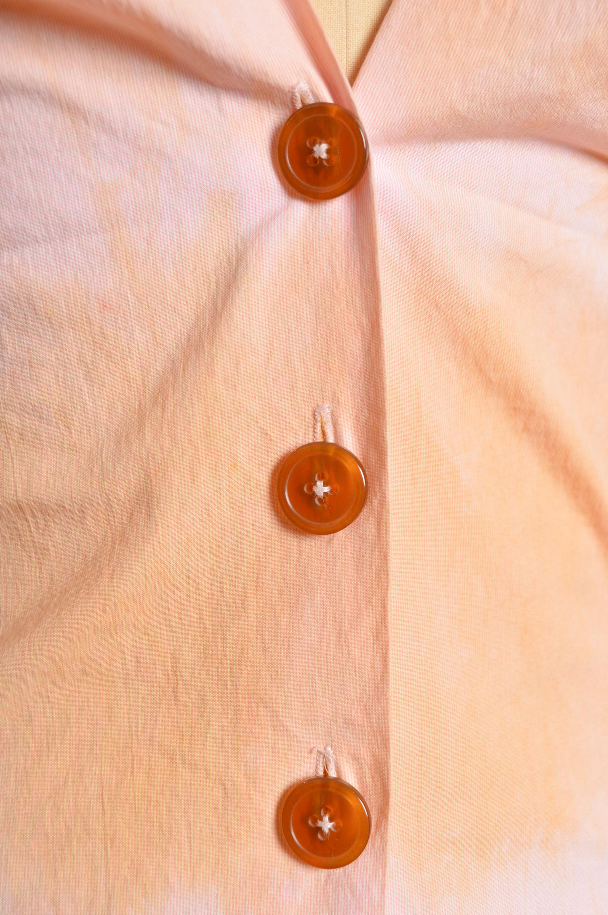 Orange Vivienne Westwood 2000s Peach & Pastel Pink fitted Corset style Shirt - Blouse For Sale