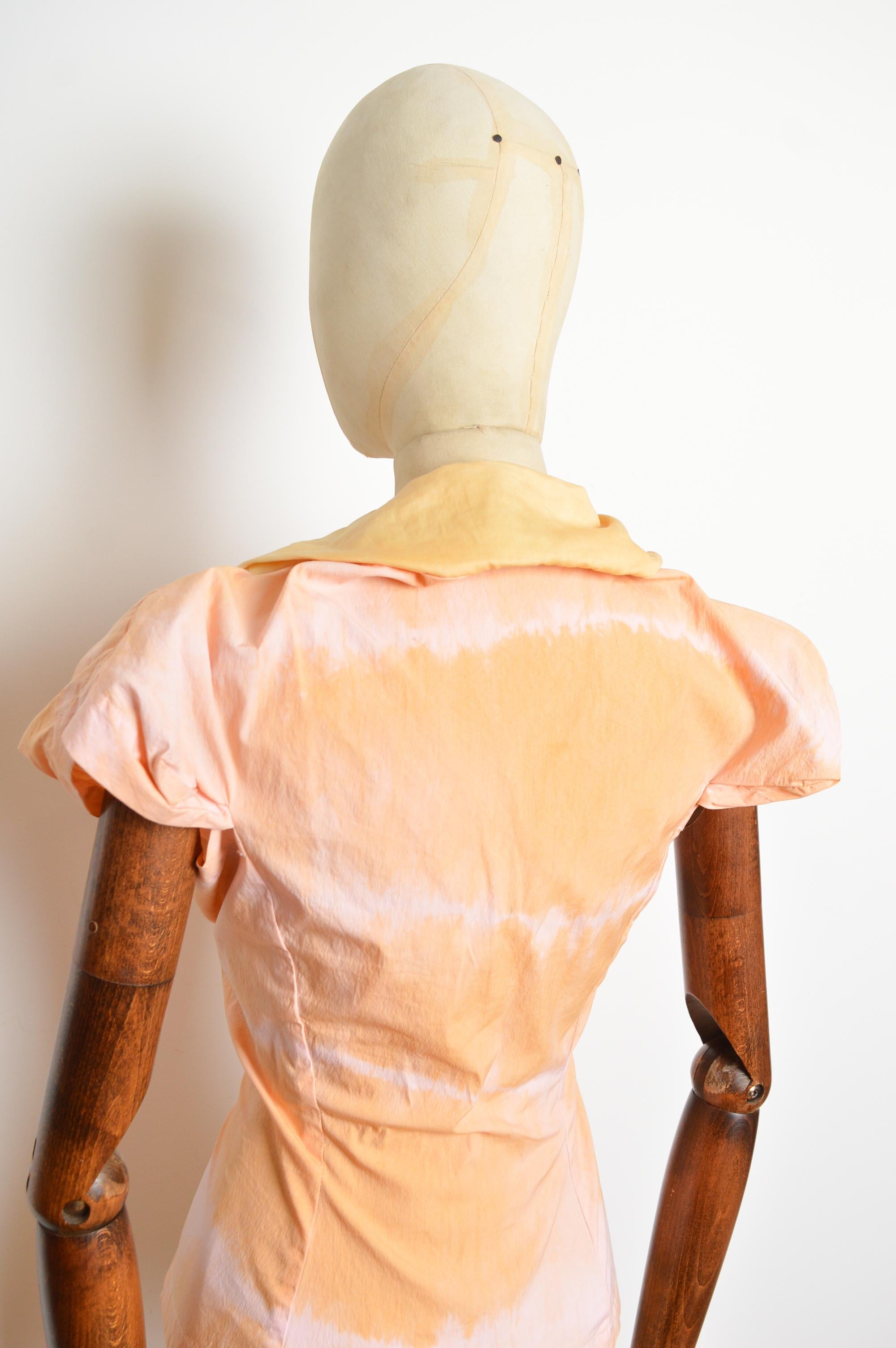 Vivienne Westwood 2000s Peach & Pastel Pink fitted Corset style Shirt - Blouse For Sale 2