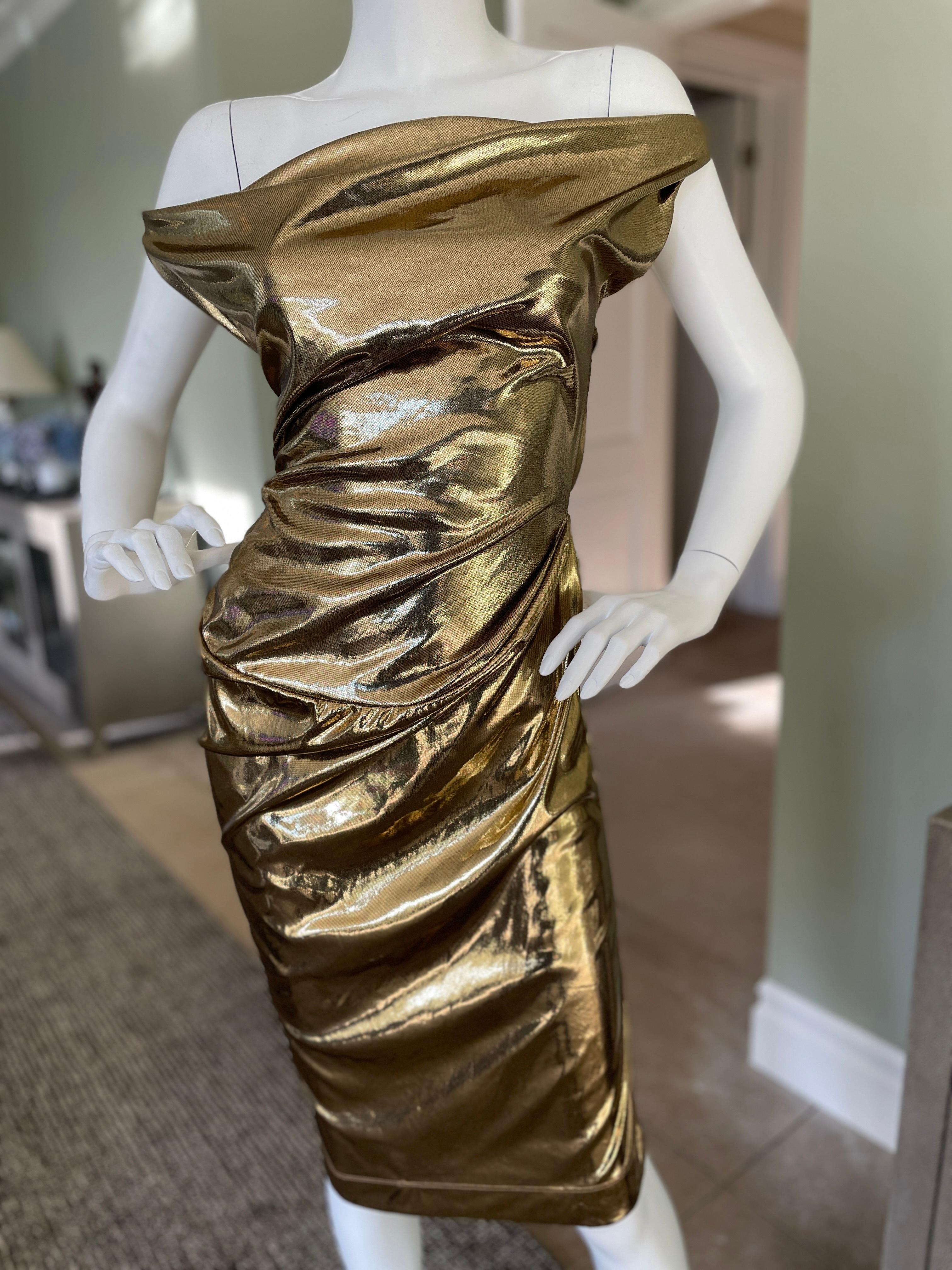 the vivienne gold dress