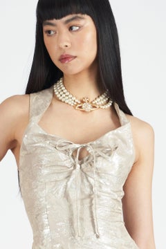 Vivienne Westwood 2011 Red Label Keyhole Metallic Dress