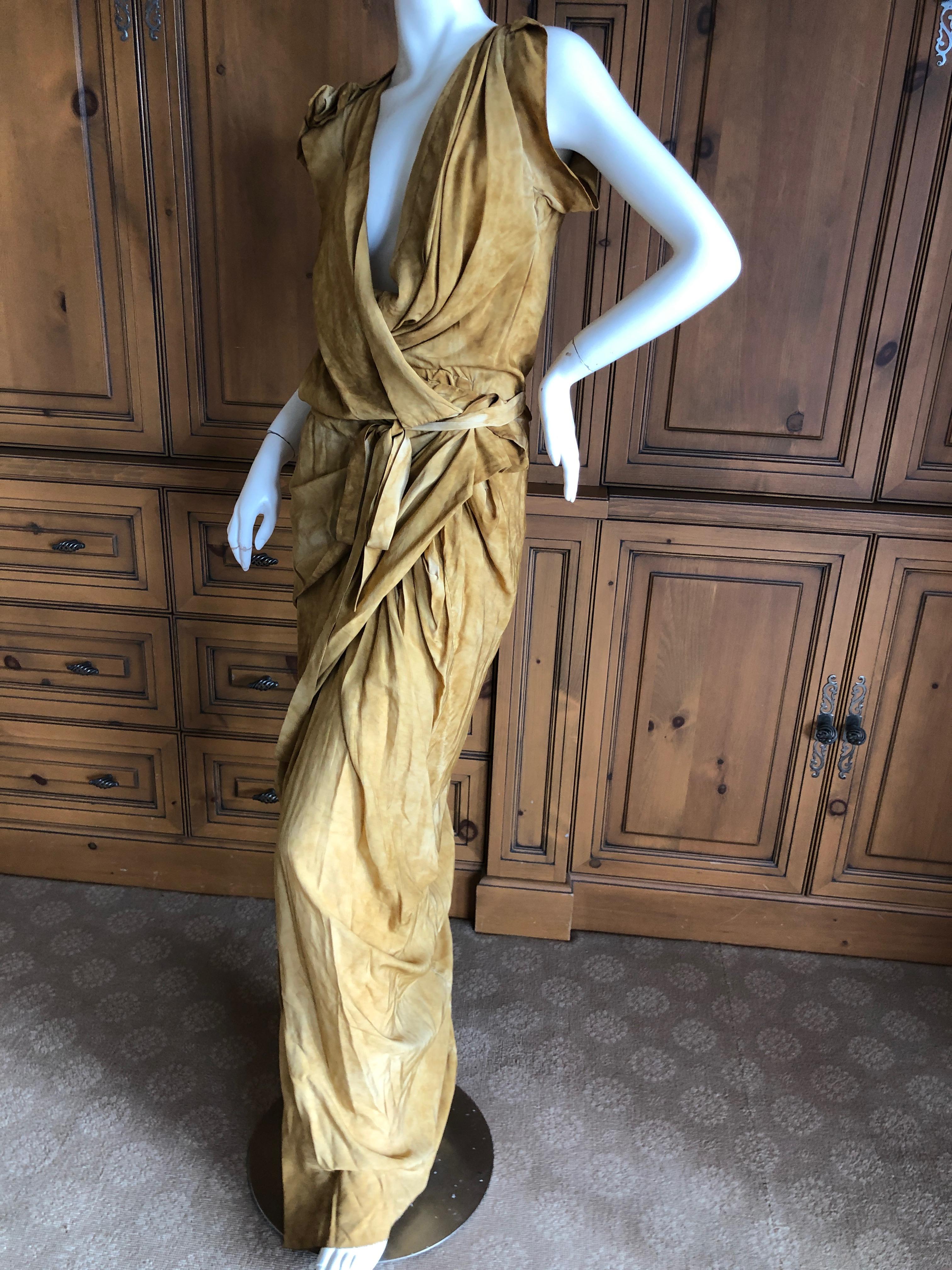 Vivienne Westwood 2012 Gold Label Draped Goddess Dress New with Tags In New Condition For Sale In Cloverdale, CA