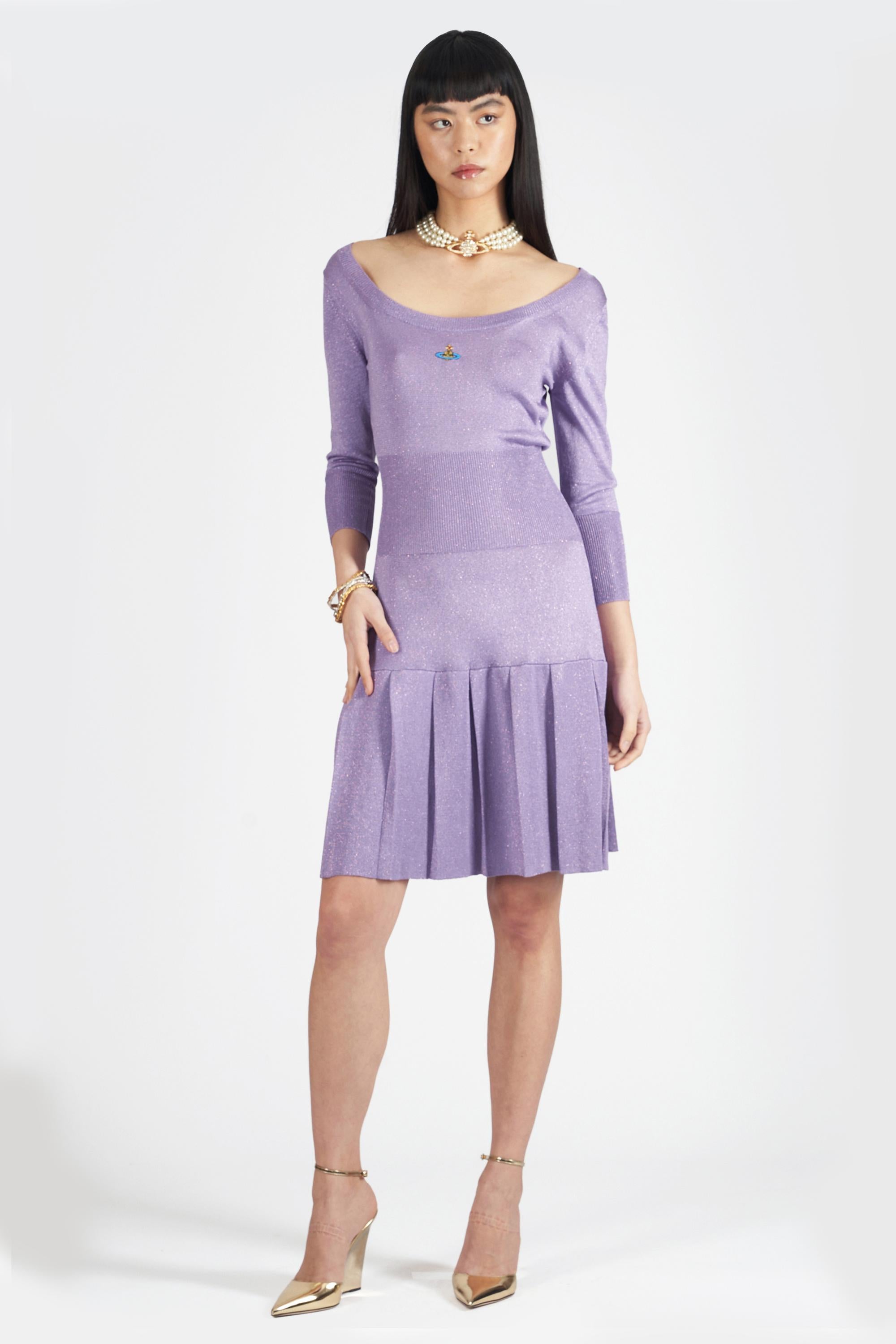 Women's Vivienne Westwood 2012 Purple Metallic Dress For Sale