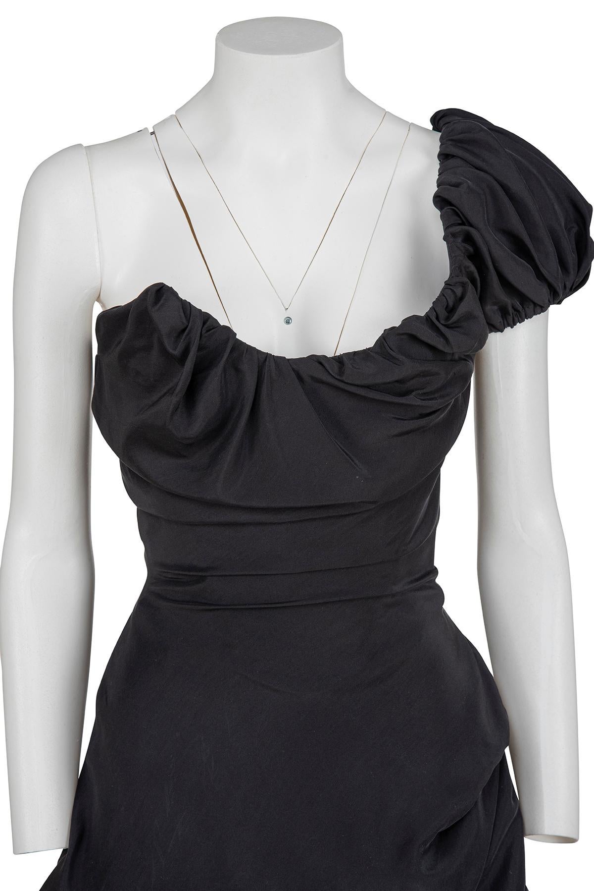 VIVIENNE WESTWOOD 90er Jahre Ikonisches einärmeliges drapiertes Bustierkleid für Damen oder Herren im Angebot