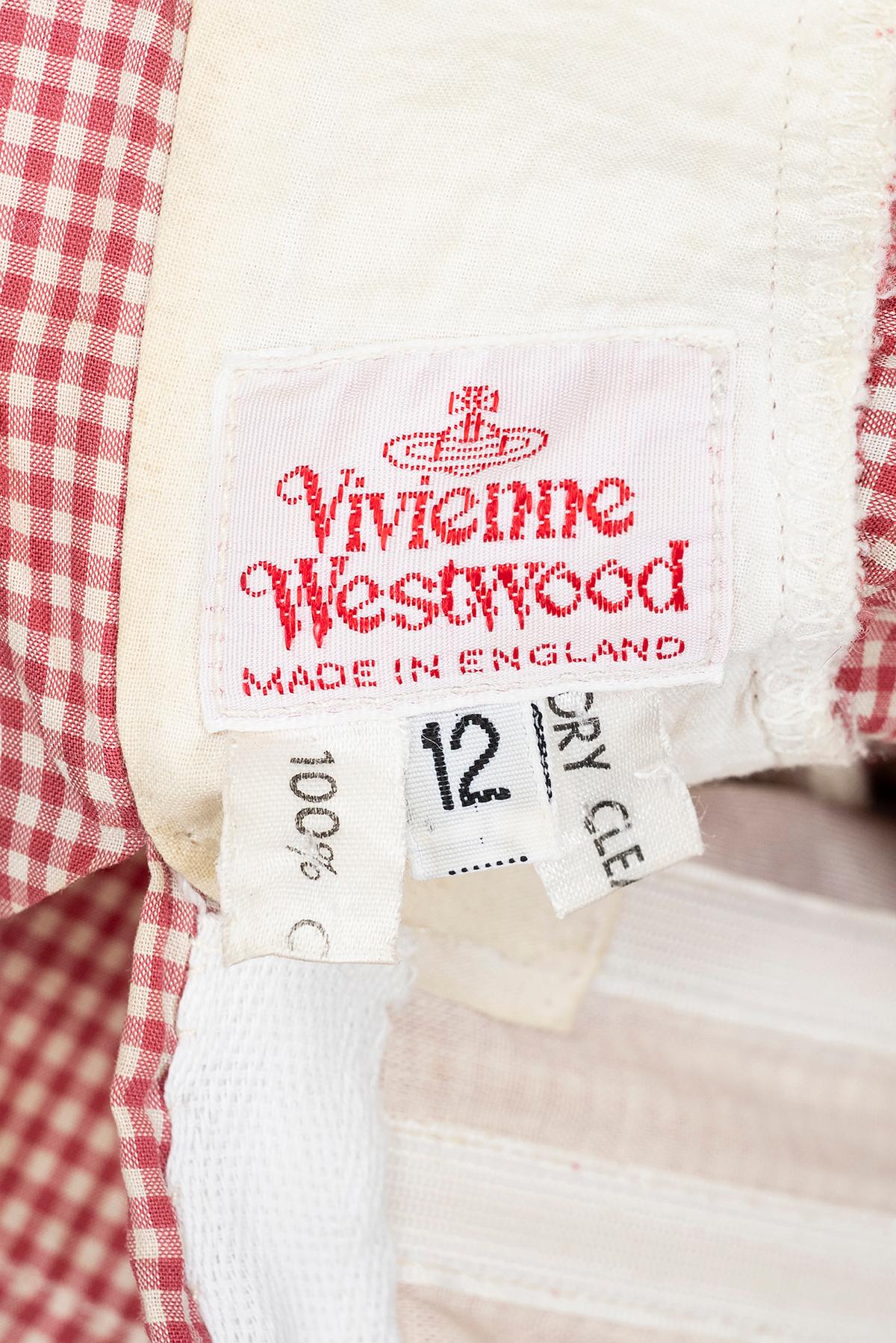 VIVIENNE WESTWOOD 90er Jahre Ikonisches Kurzarm-Kropfkorsett mit Karomuster im Zustand „Gut“ in Milano, MILANO