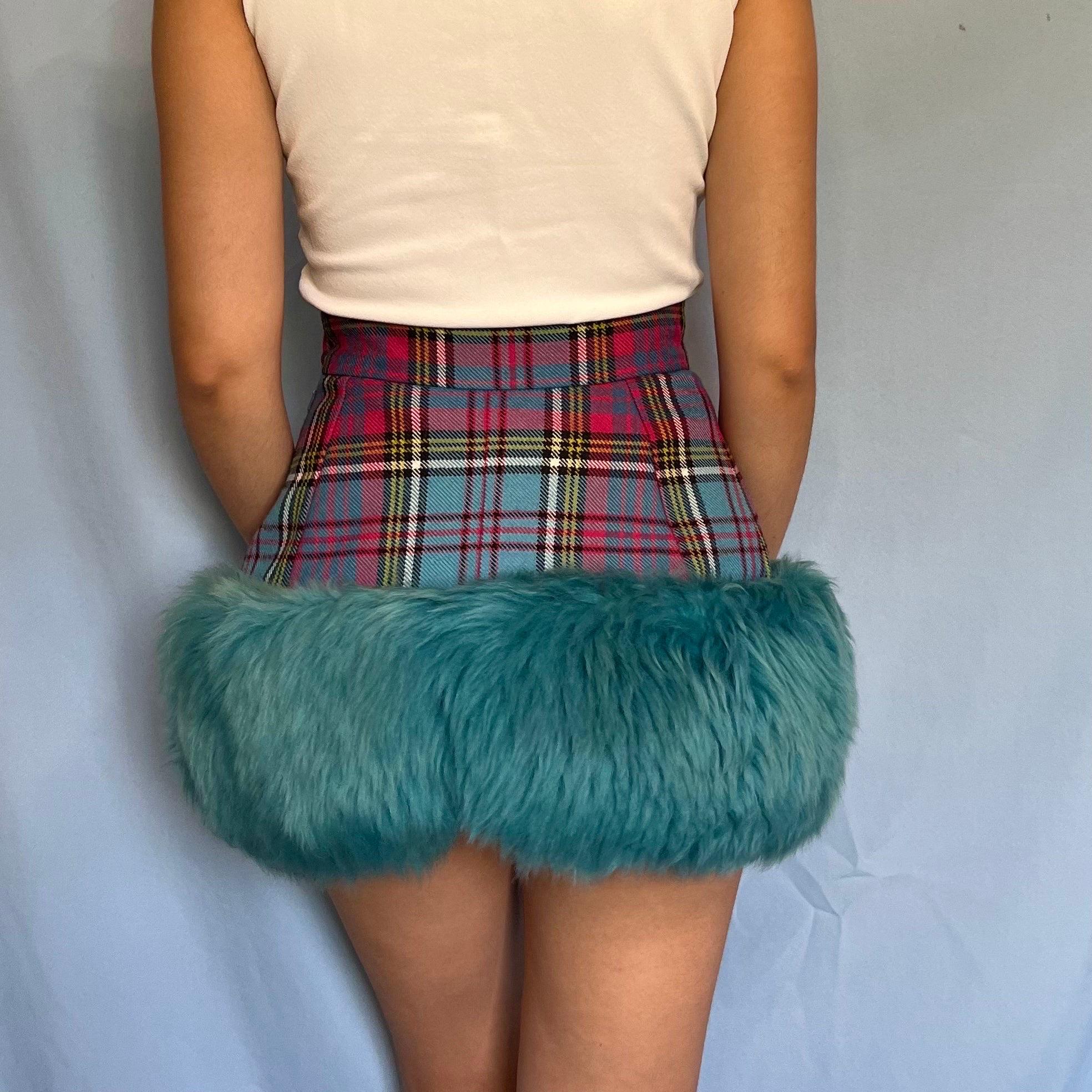 vivienne westwood fur trim skirt