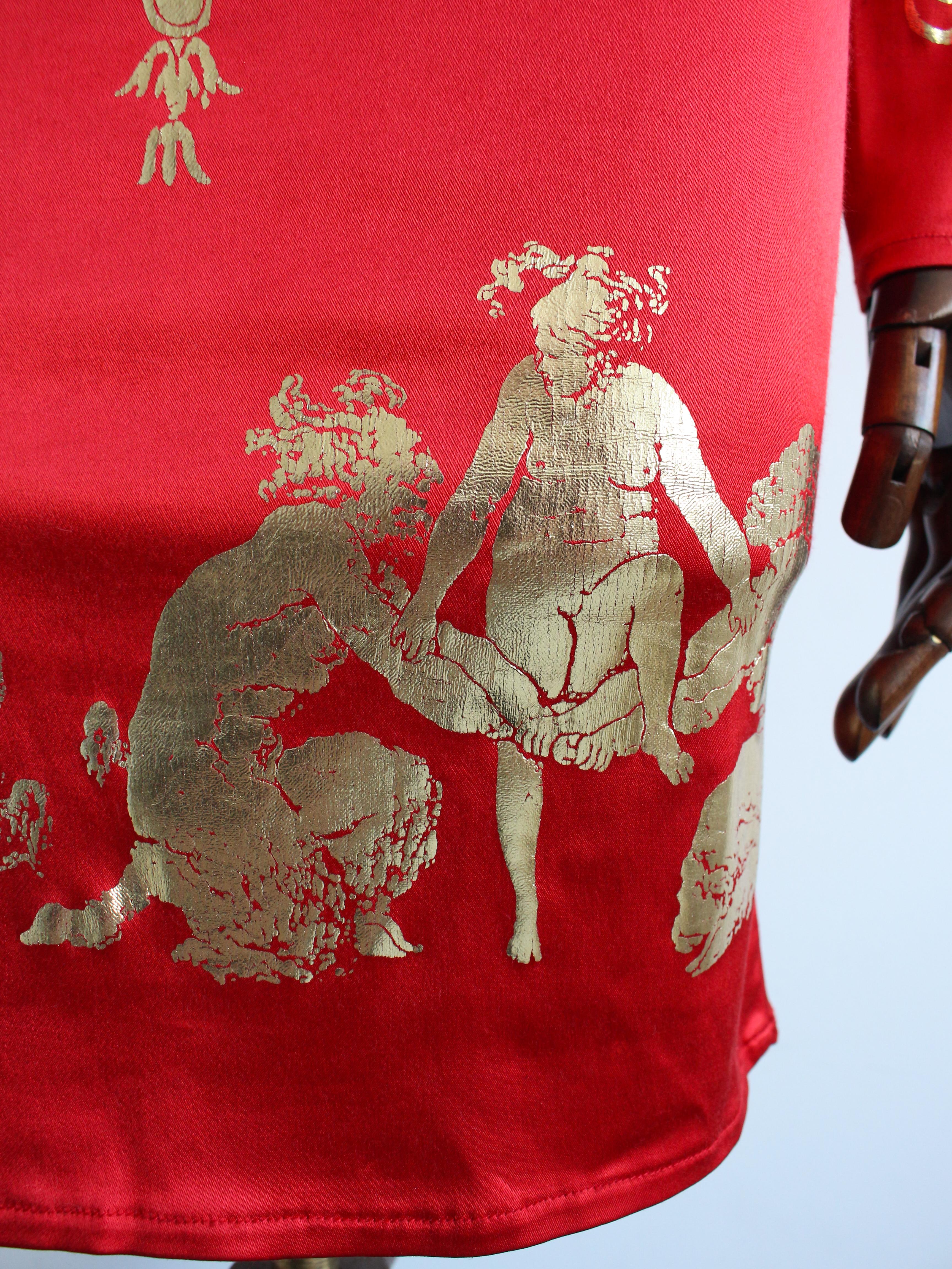 Vivienne Westwood A/W91 'Dressing Up' - Robe à crayon en satin et lycra rouge en vente 8