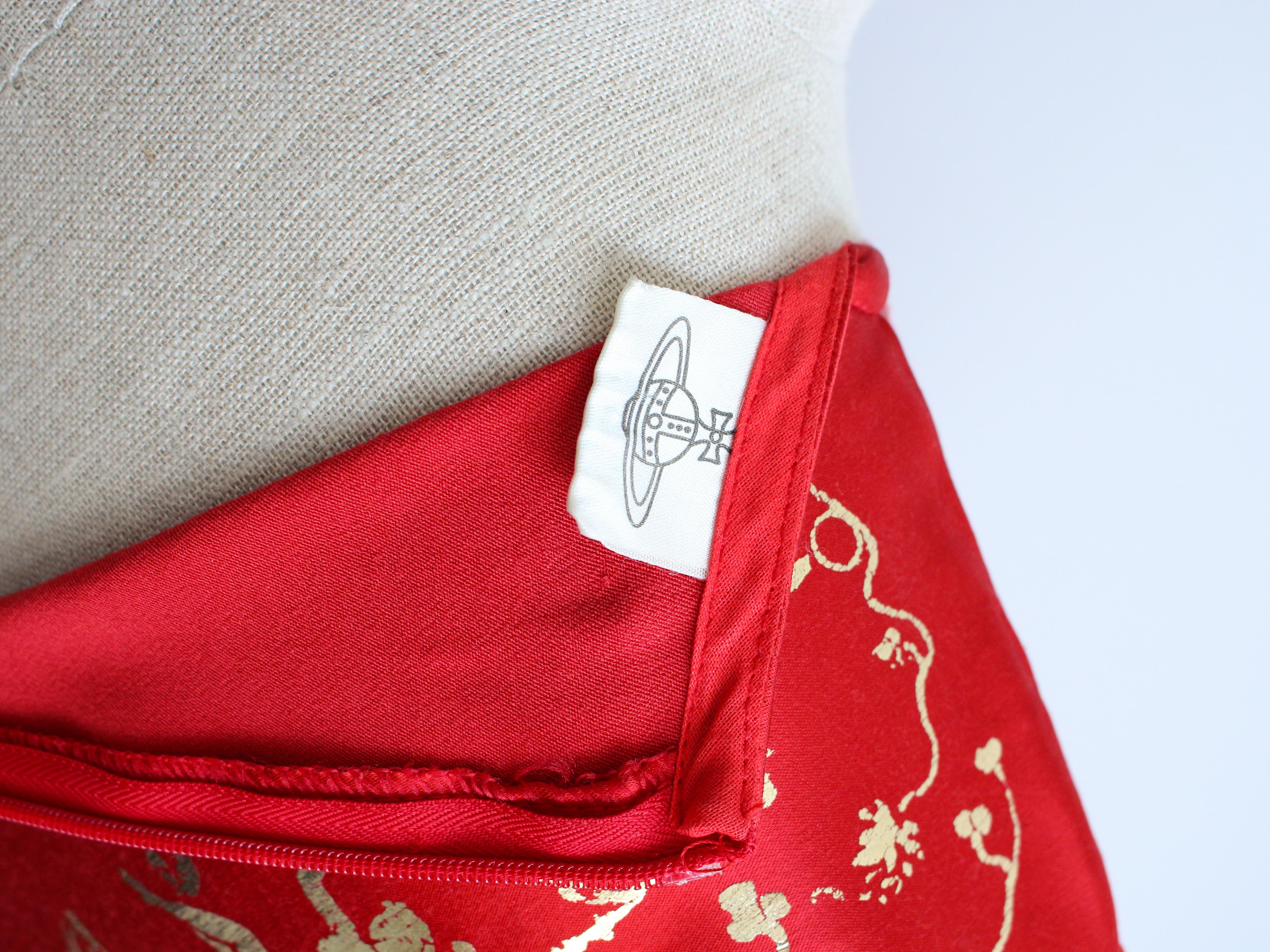 Vivienne Westwood A/W91 'Dressing Up' - Robe à crayon en satin et lycra rouge en vente 10