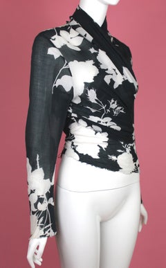 Vivienne Westwood "Absence of Rose" Print Top, c. 2000's, Size US 8