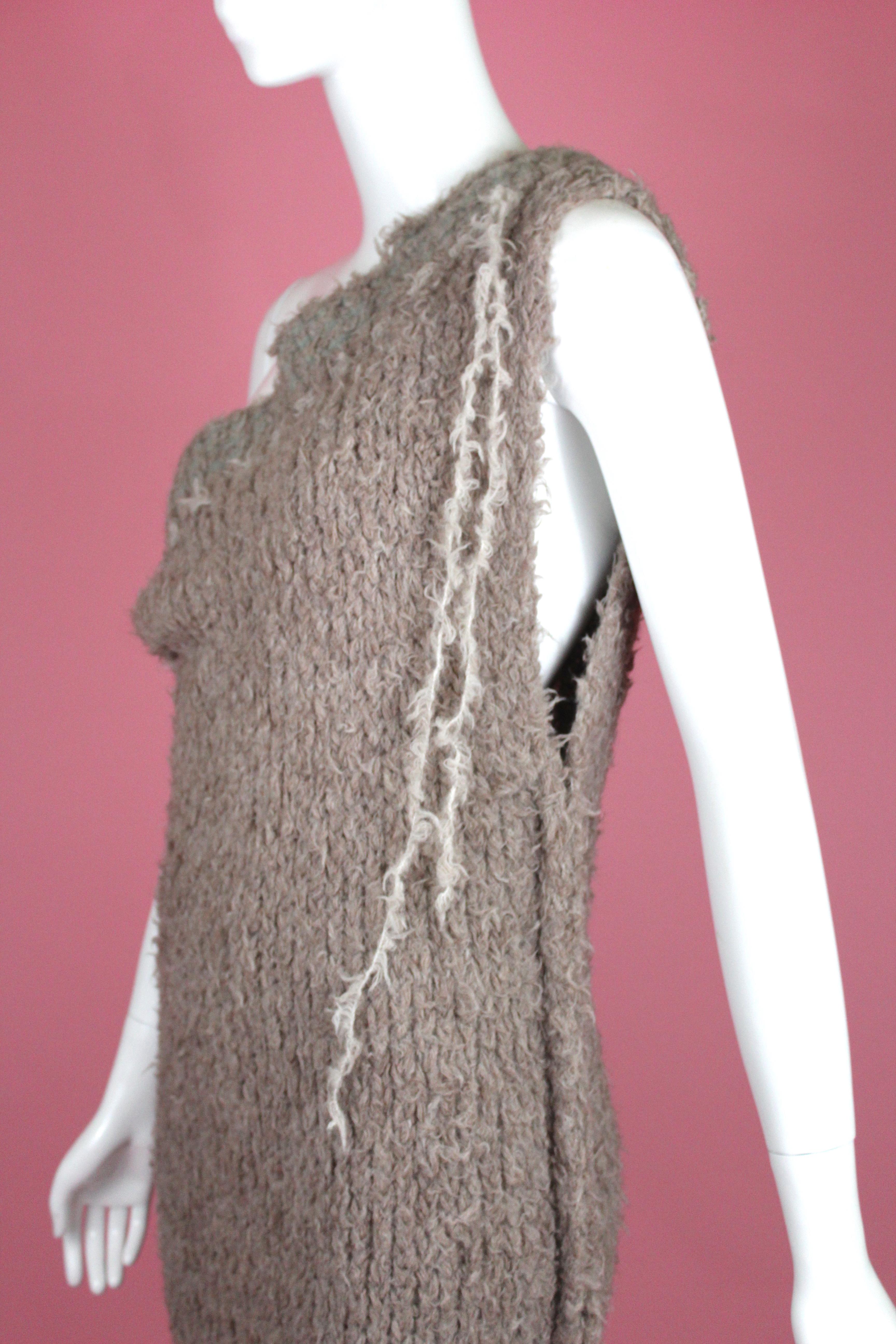 Vivienne Westwood Alpaca  Fur Dress, Gold Label AW15, Size OS 2
