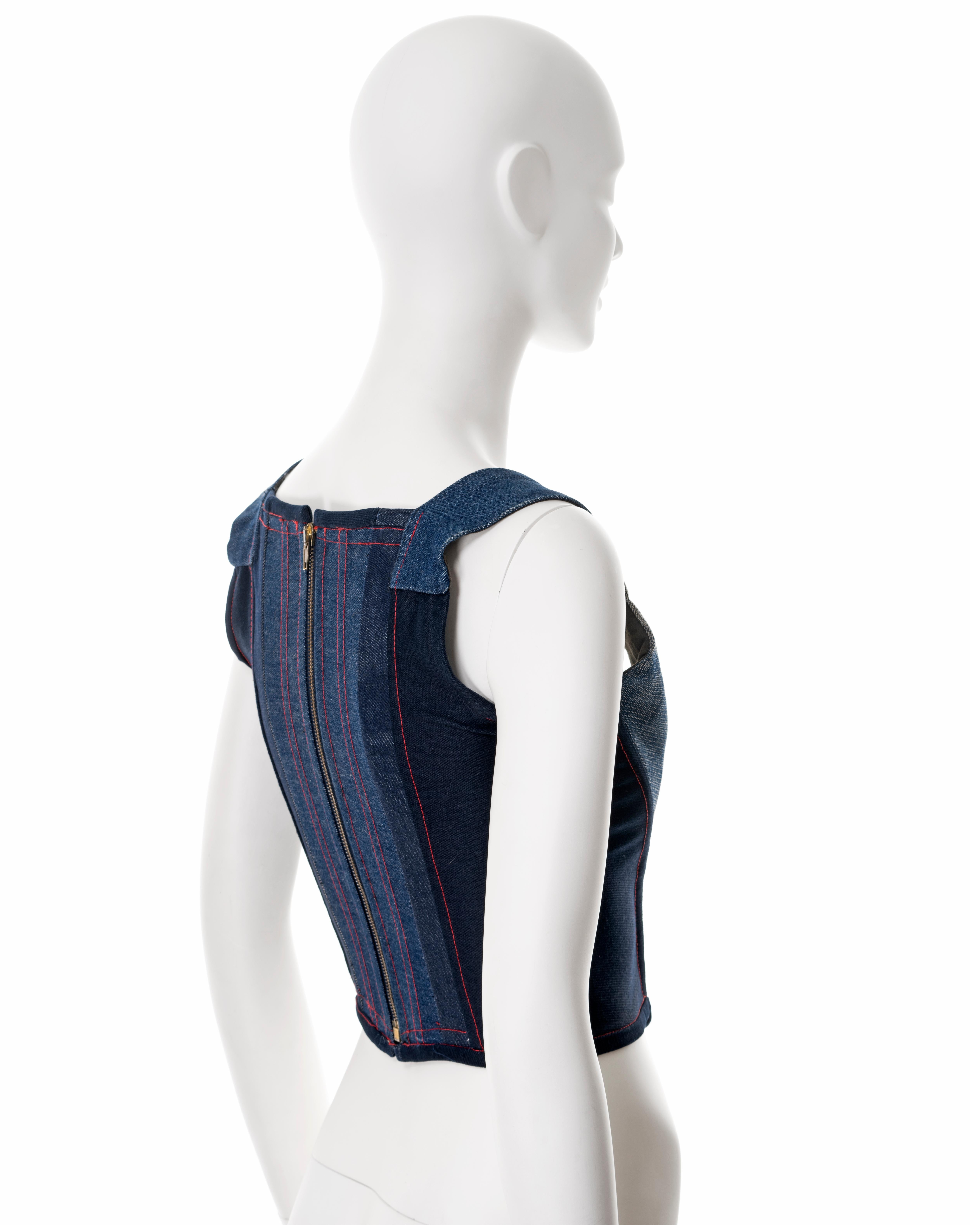 Women's Vivienne Westwood 'Always on Camera' denim corset, fw 1992
