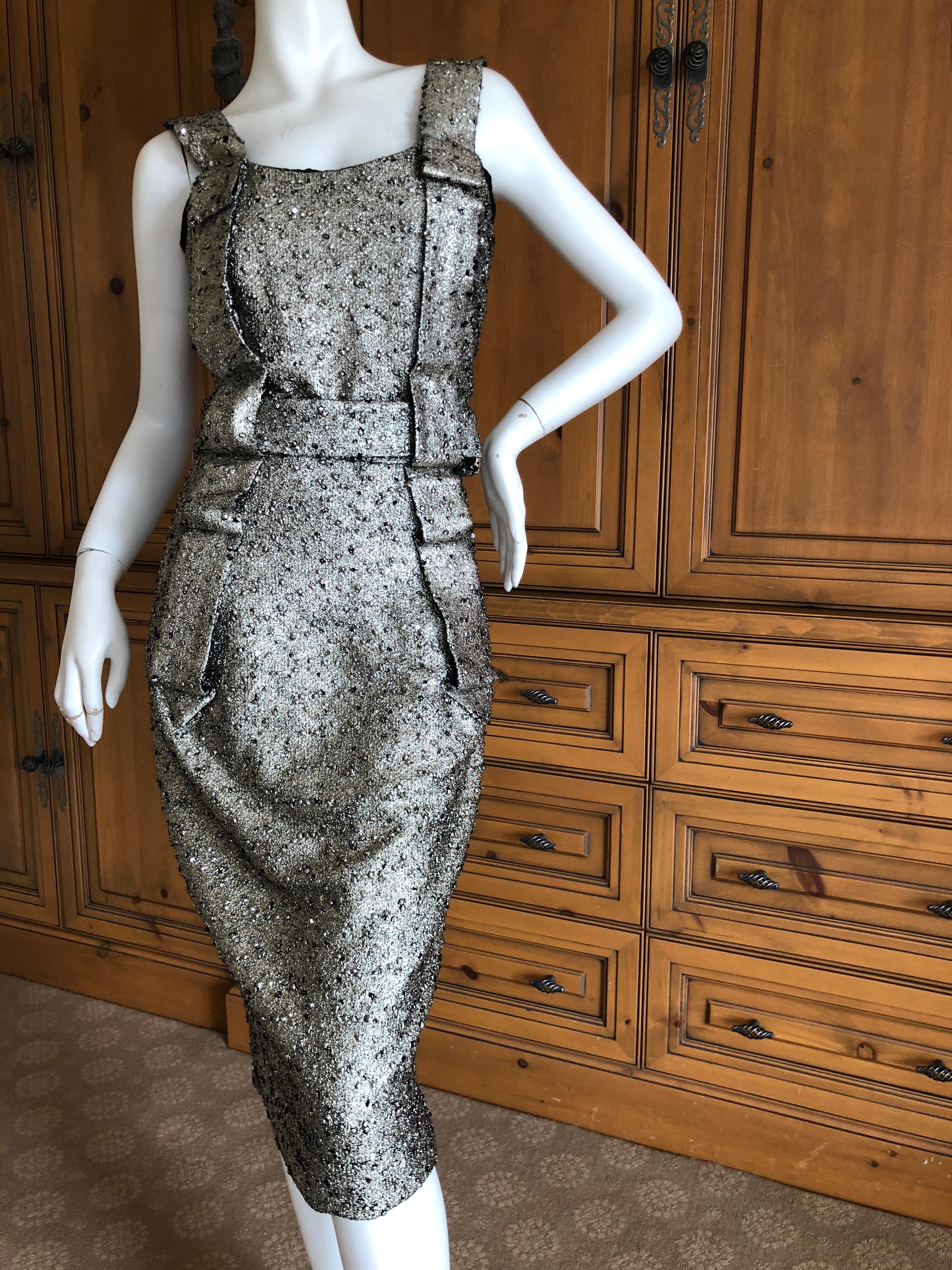 Vivienne Westwood Anglomania 2011 Glittery Silver Cocktail Dress  2