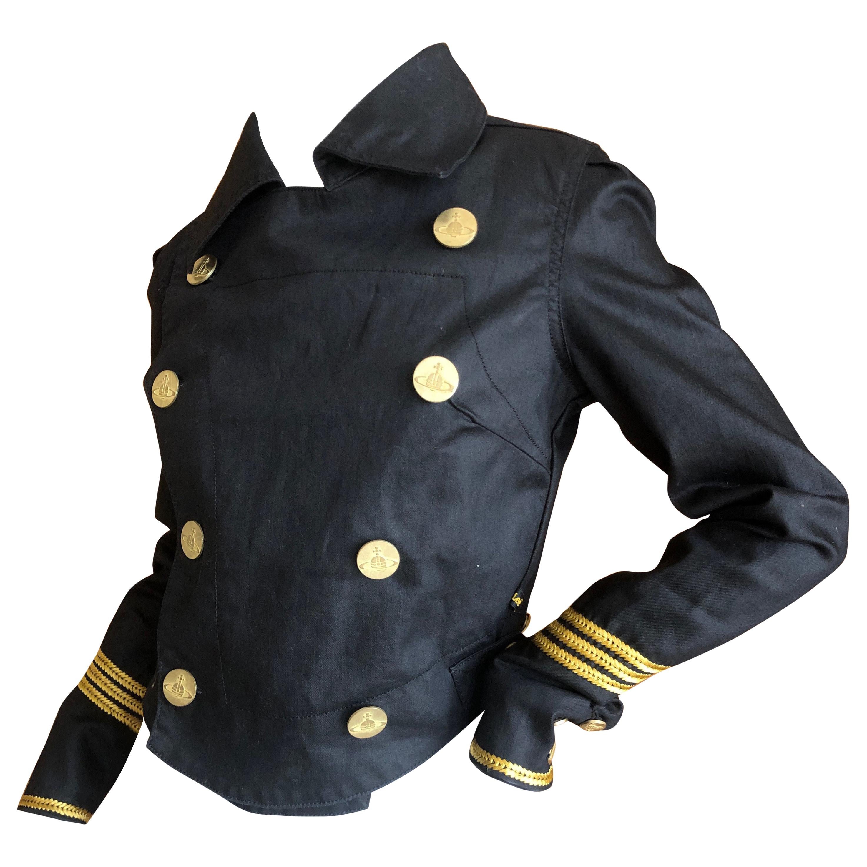Vivienne Westwood Anglomania 2012 Black Denim "Frieda" Jacket for Lee New w Tags For Sale
