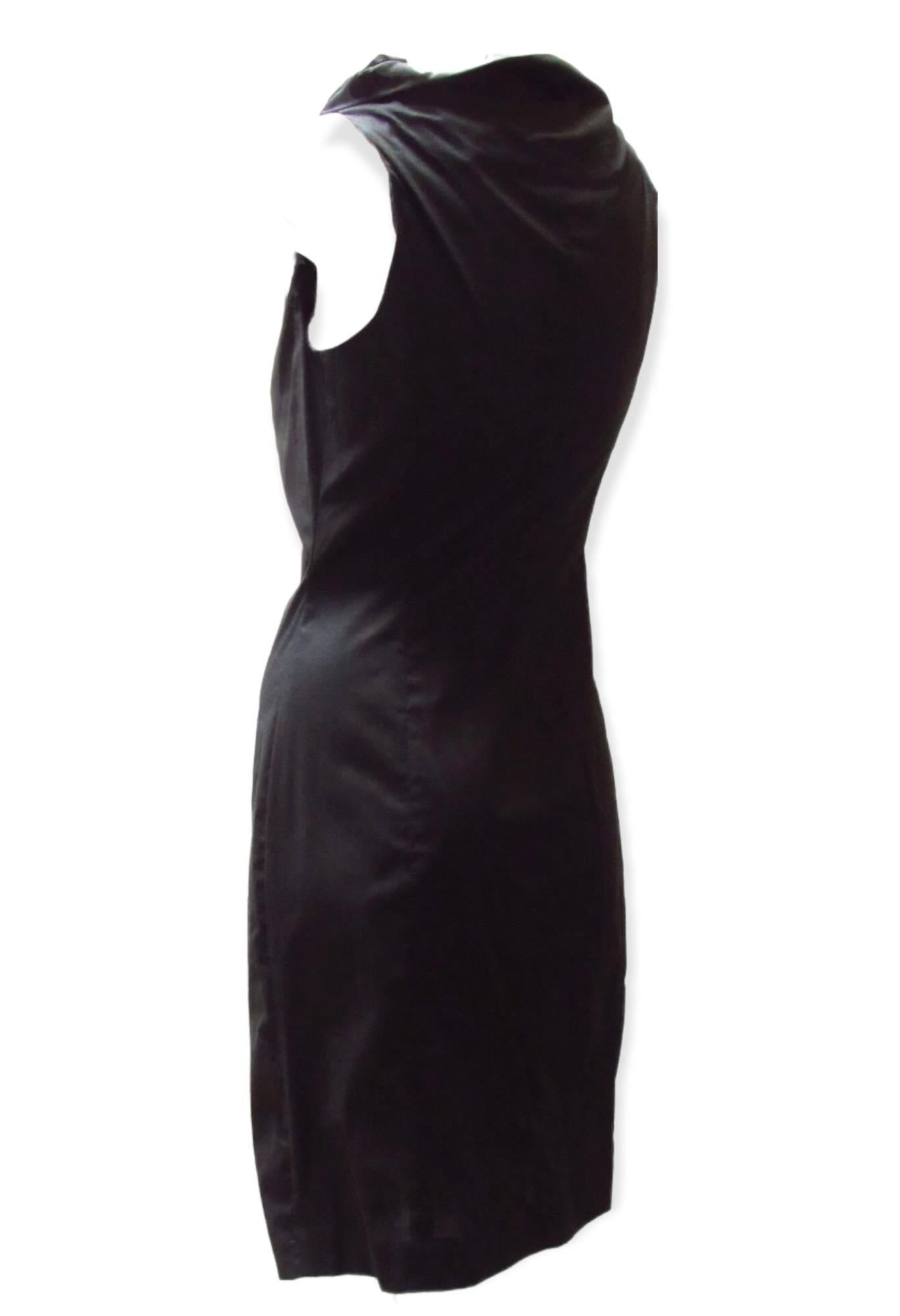 westwood black half sleeve sheath dress