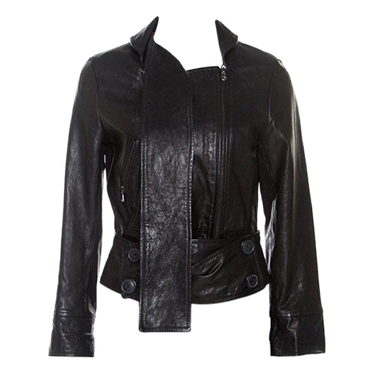 Vivienne Westwood Anglomania Black Leather Jacket M at 1stDibs
