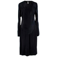 Vivienne Westwood Anglomania Black Satin Panelled Dress - Size US 10