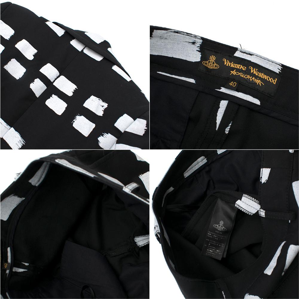 Vivienne Westwood Anglomania Black & White Printed Suit   IT40 4