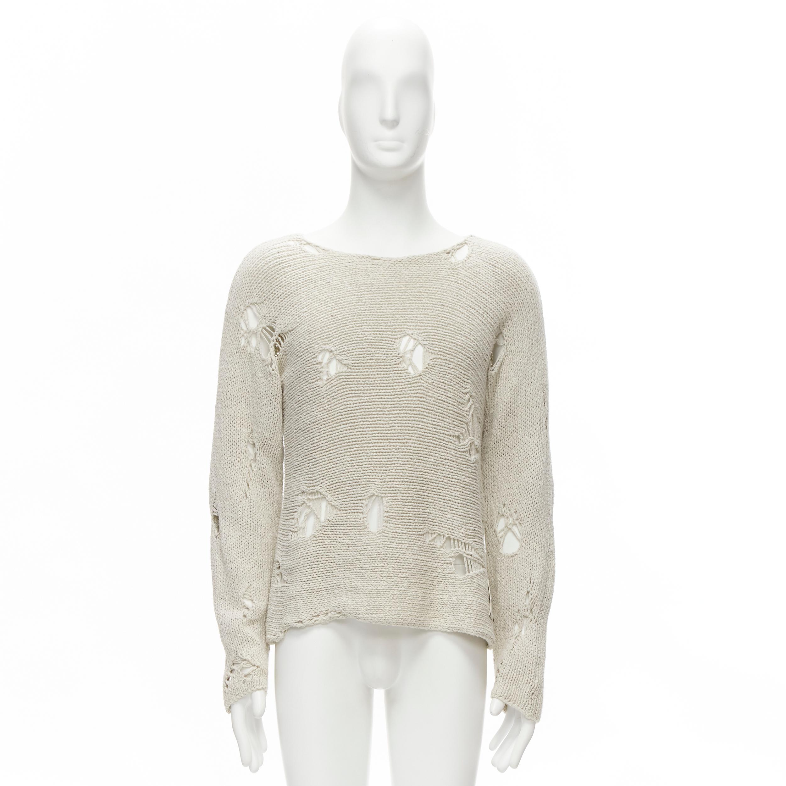 VIVIENNE WESTWOOD ANGLOMANIA Broken Knit heavy distressed knit orb logo sweater 6