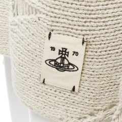 VIVIENNE WESTWOOD ANGLOMANIA Broken Knit heavy distressed knit orb logo sweater