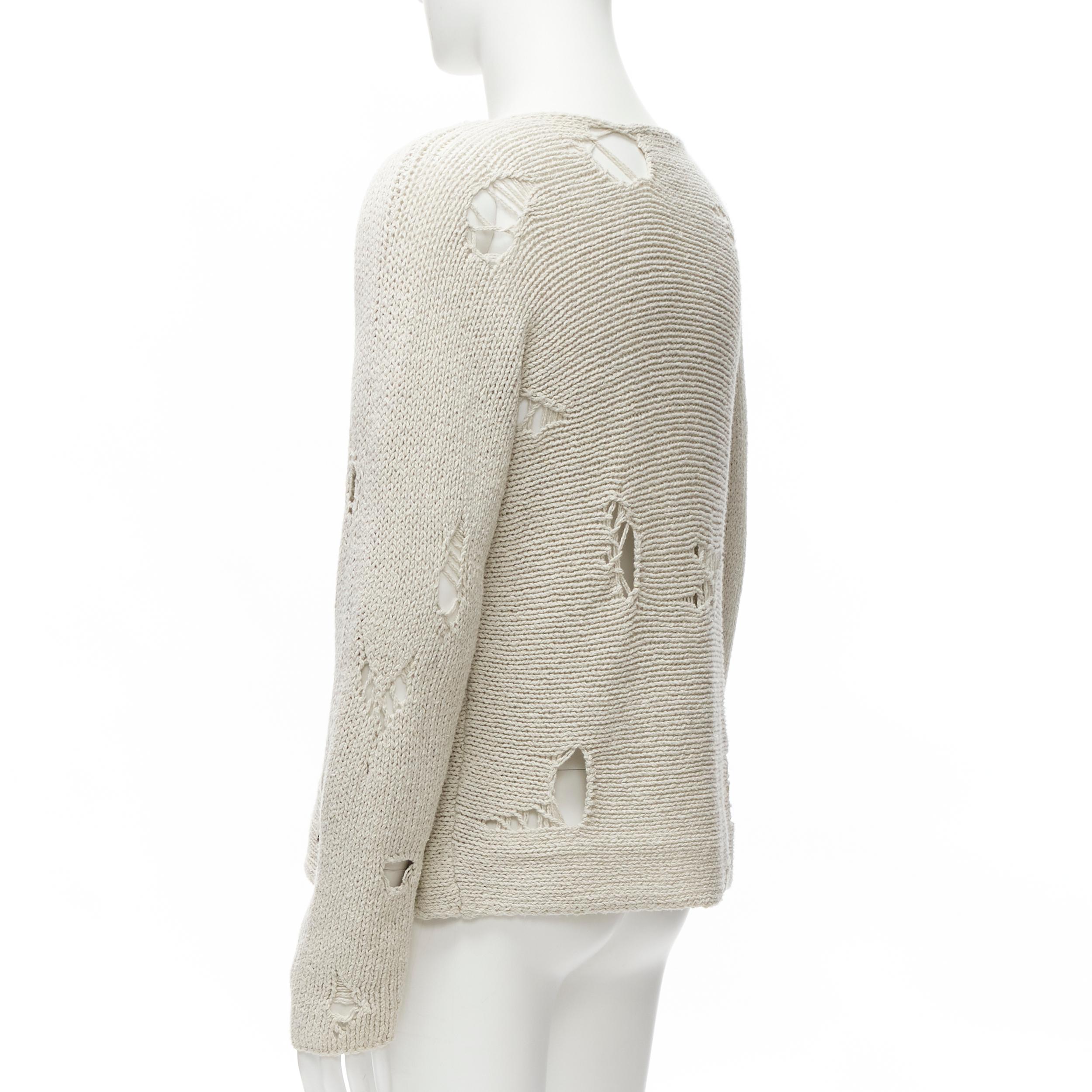 VIVIENNE WESTWOOD ANGLOMANIA Broken Knit heavy distressed knit orb logo sweater 1