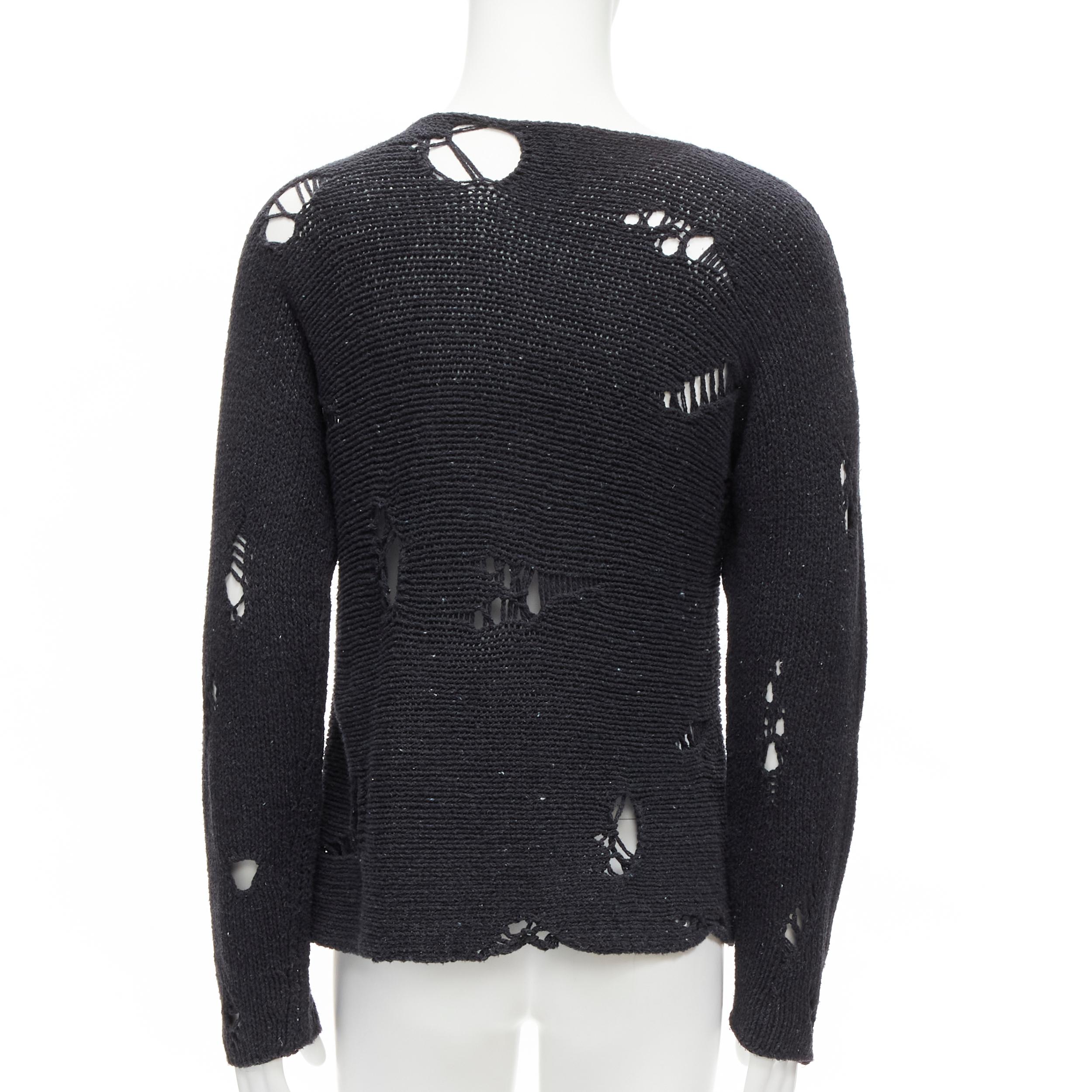 VIVIENNE WESTWOOD ANGLOMANIA Broken Knit heavy distressed knit orb logo sweater For Sale 1