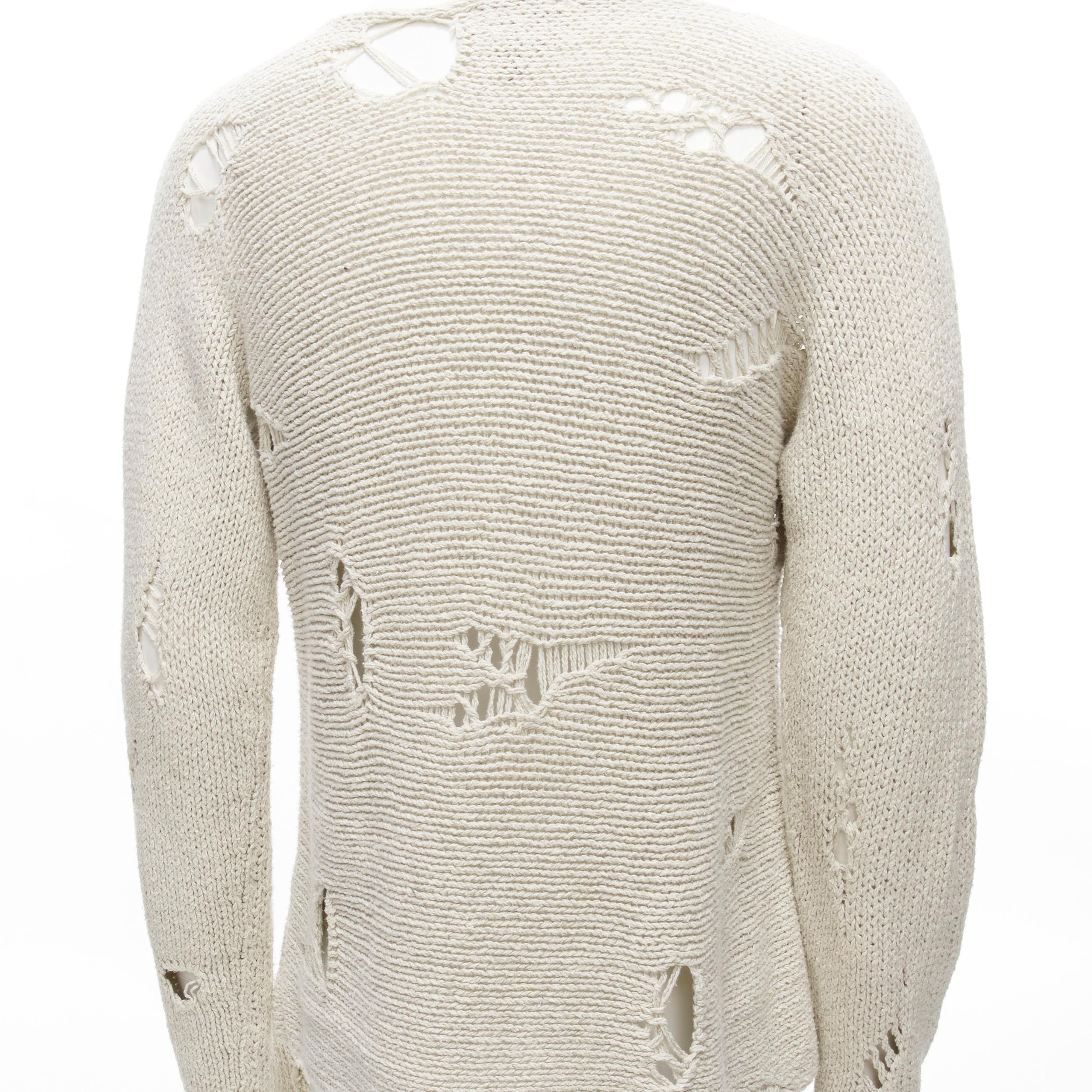 VIVIENNE WESTWOOD ANGLOMANIA Broken Knit heavy distressed knit orb logo sweater 4