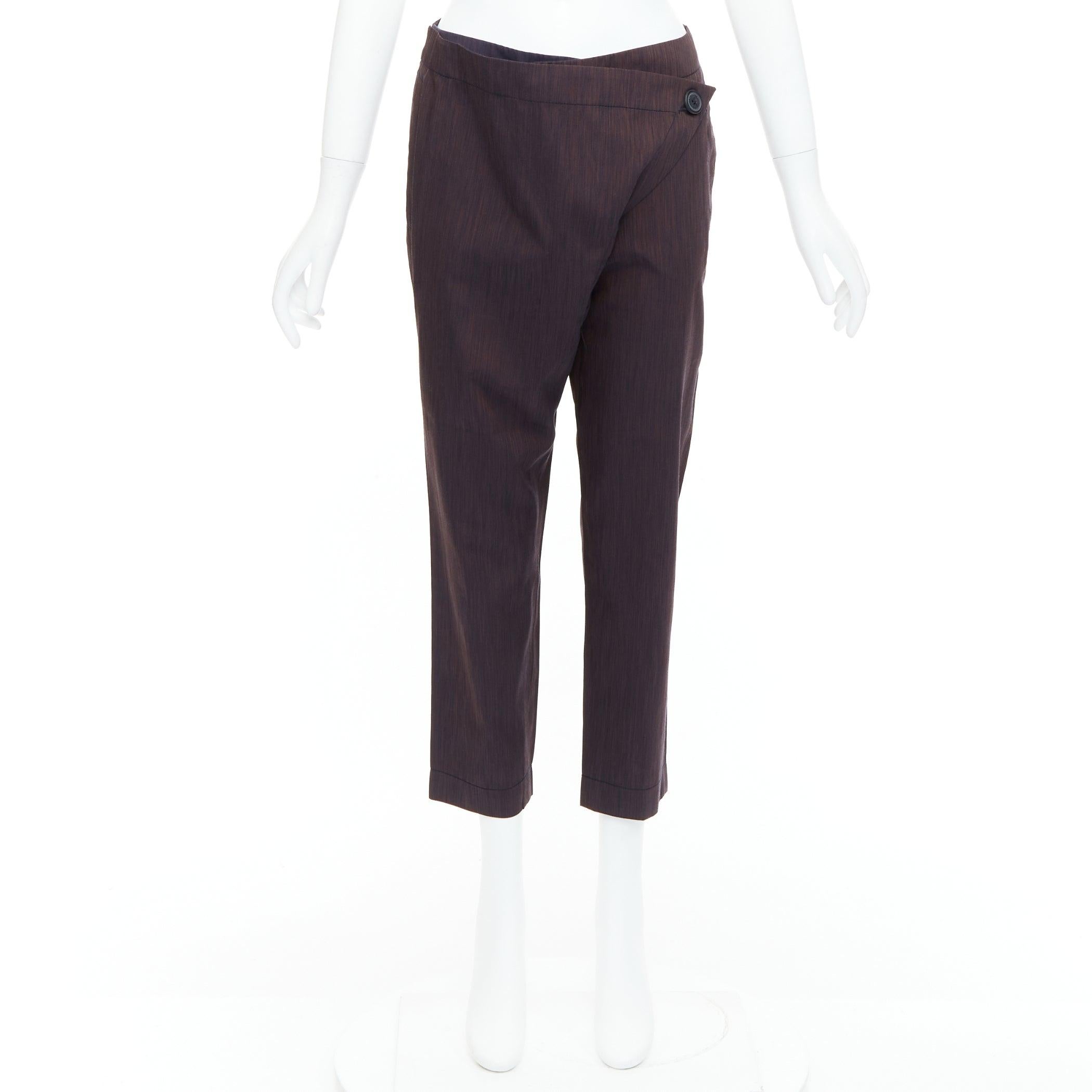 VIVIENNE WESTWOOD Anglomania brown asymmetric foldover harem pants IT40 S For Sale 4