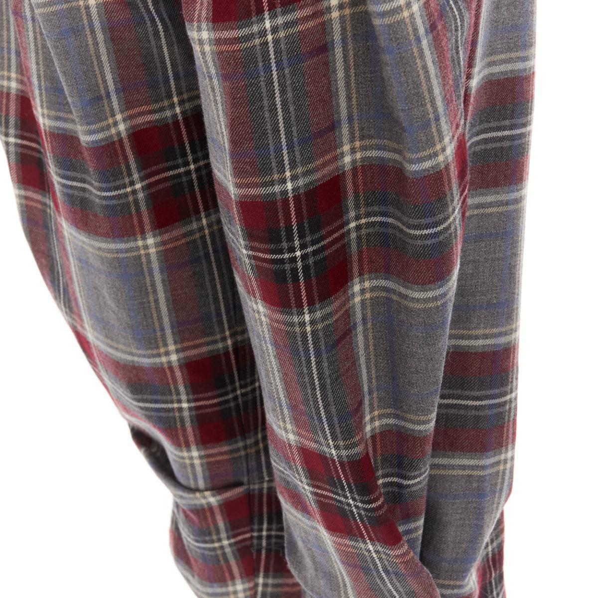 VIVIENNE WESTWOOD Anglomania pantalon harem bordeaux à carreaux pincé à la taille FR38 S en vente 3