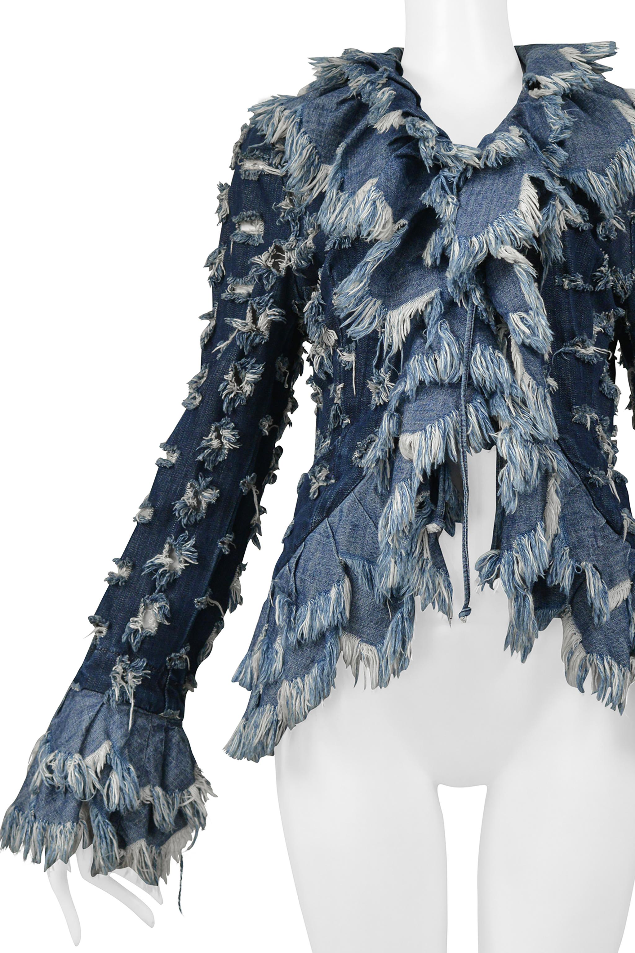Noir Vivienne Westwood Anglomania - Veste en jean « cut and slash » en vente
