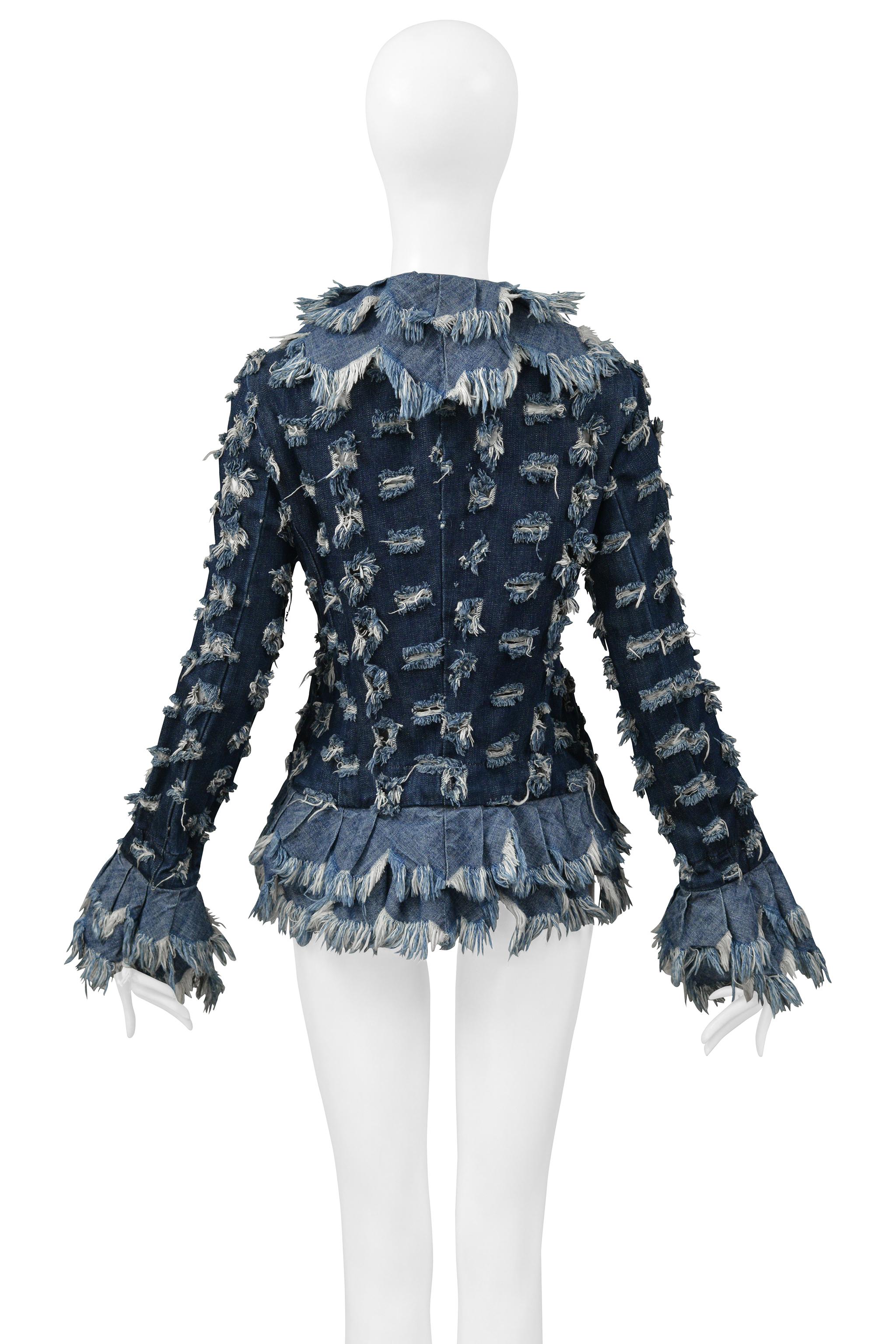 Vivienne Westwood Anglomania - Veste en jean « cut and slash » Excellent état - En vente à Los Angeles, CA