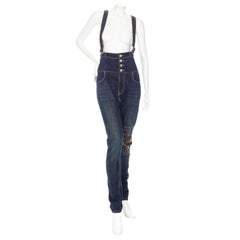 Vivienne Westwood Anglomania Denim High-Waisted Detachable Overalls (2000s)