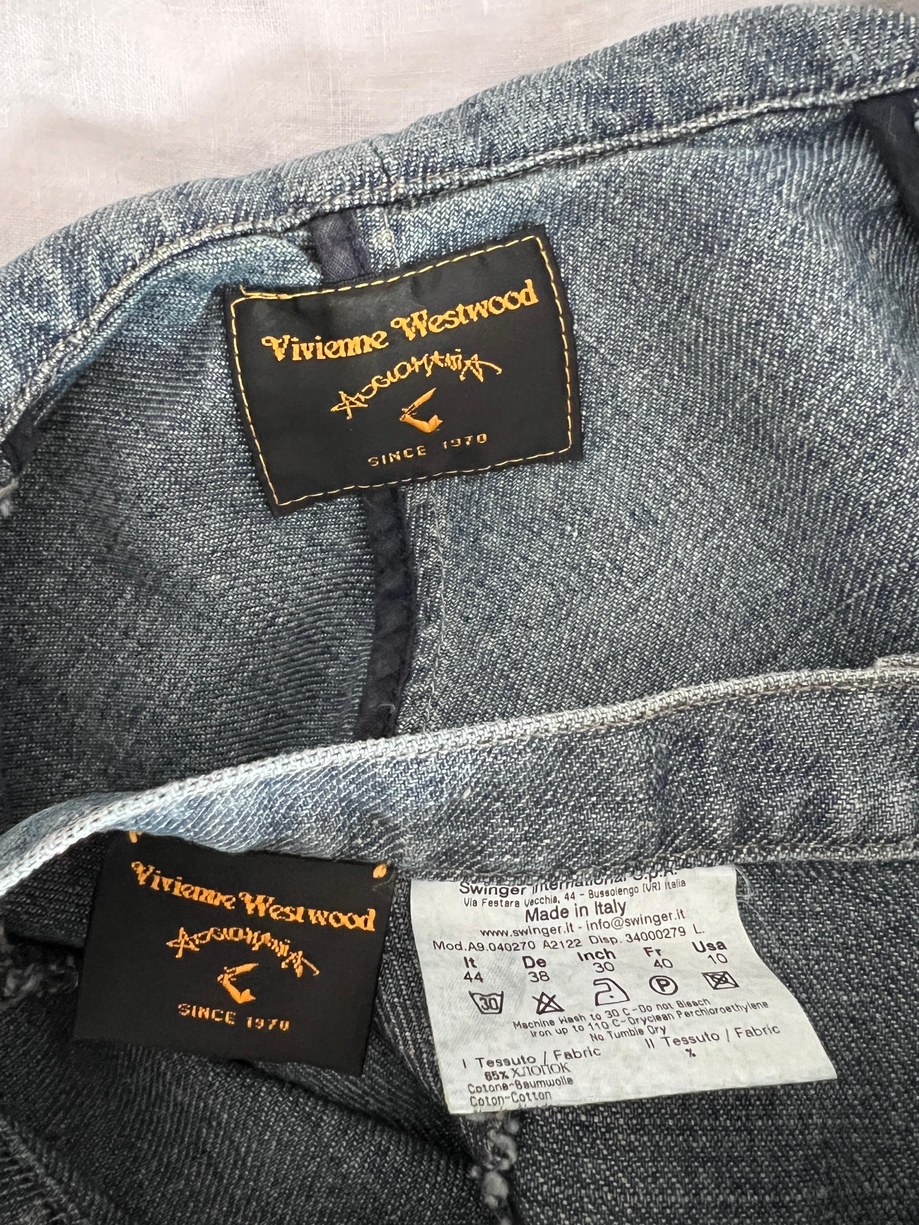 Vivienne Westwood Anglomania Denim Zweiteiliger Anzug, A/W 1998 im Angebot 8