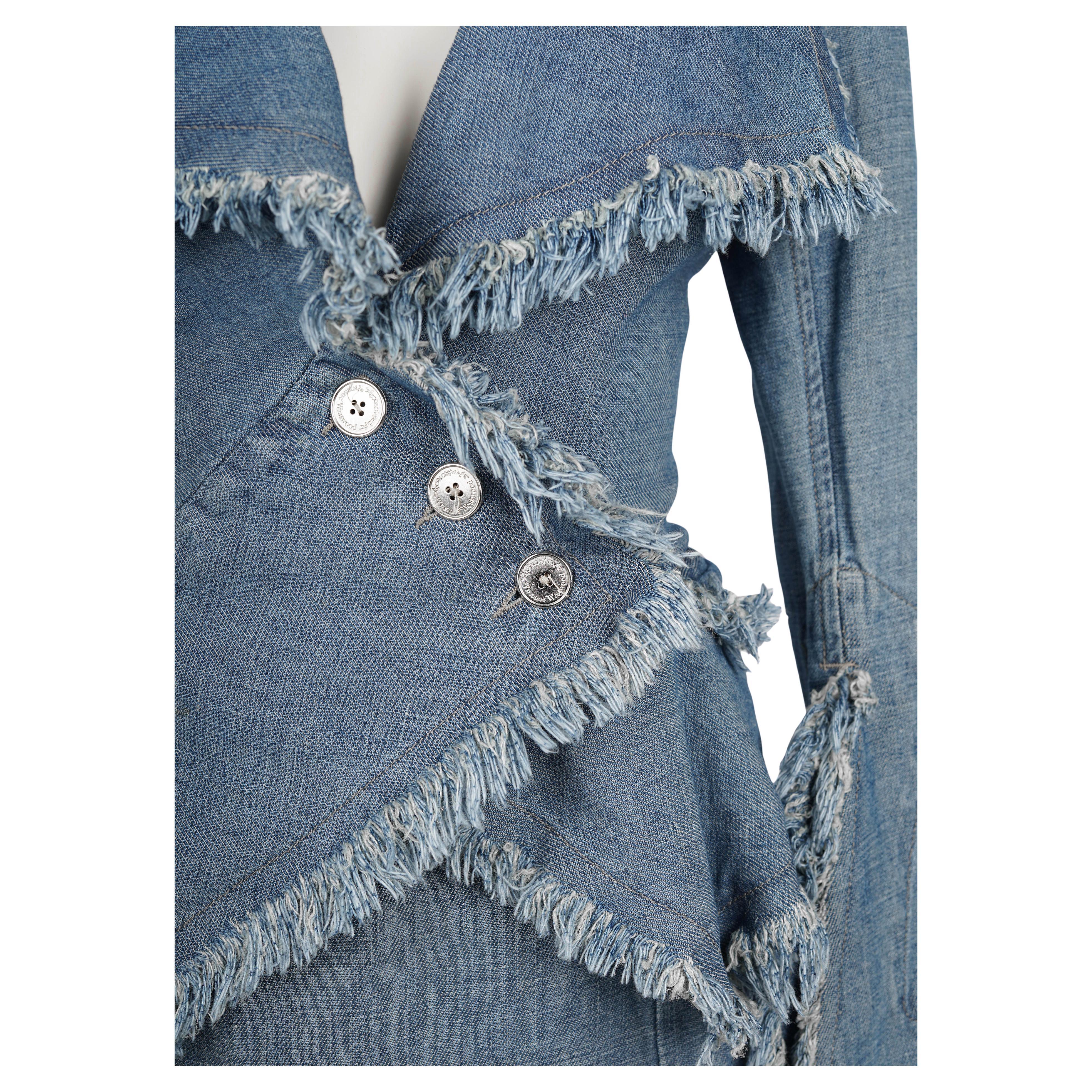 Vivienne Westwood Anglomania Denim Zweiteiliger Anzug, A/W 1998 im Angebot 1