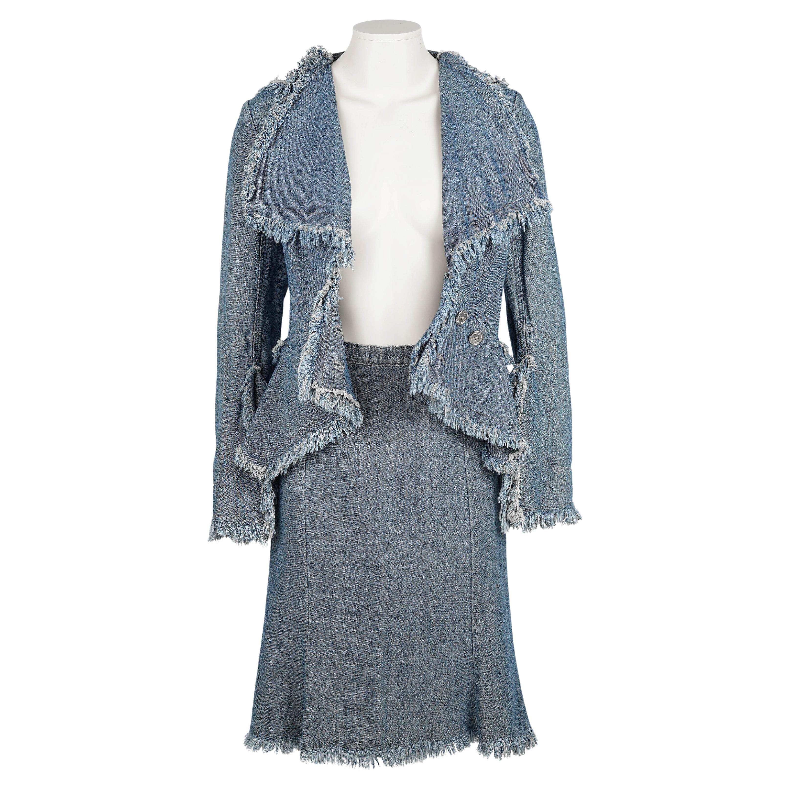 Vivienne Westwood Anglomania Denim Zweiteiliger Anzug, A/W 1998 im Angebot 2