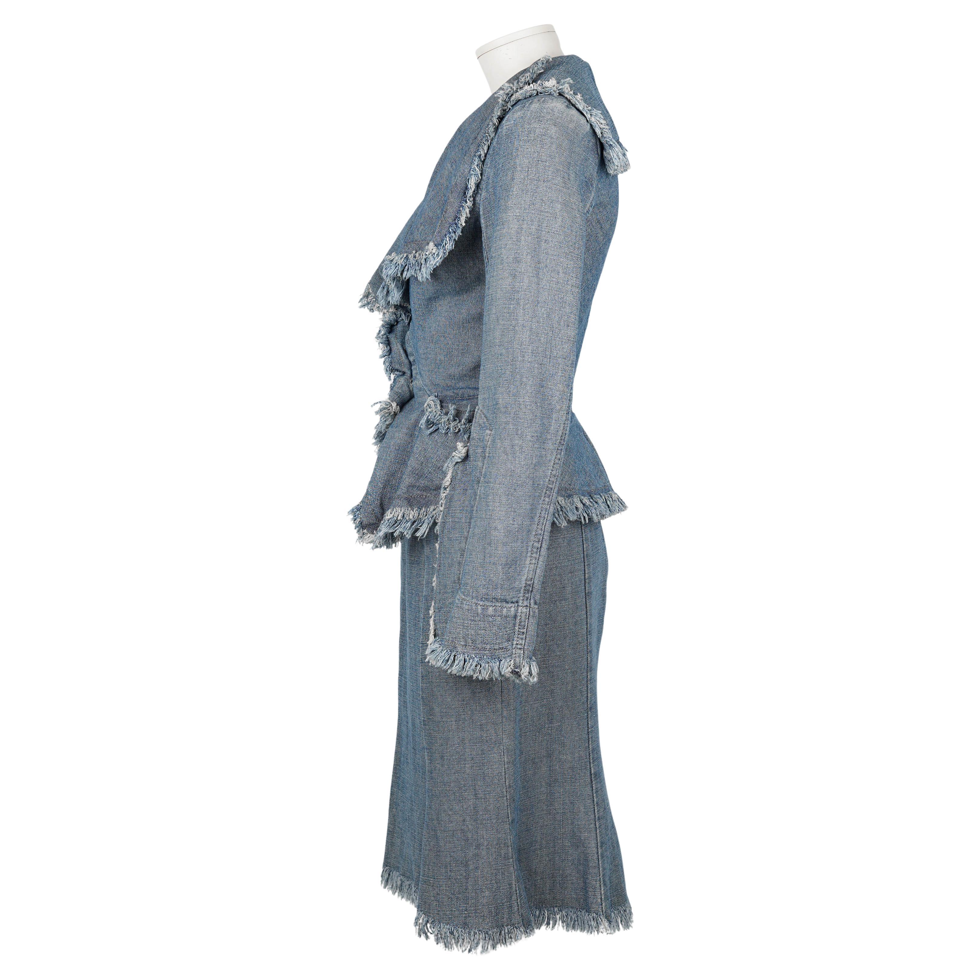 Vivienne Westwood Anglomania Denim Zweiteiliger Anzug, A/W 1998 im Angebot 3