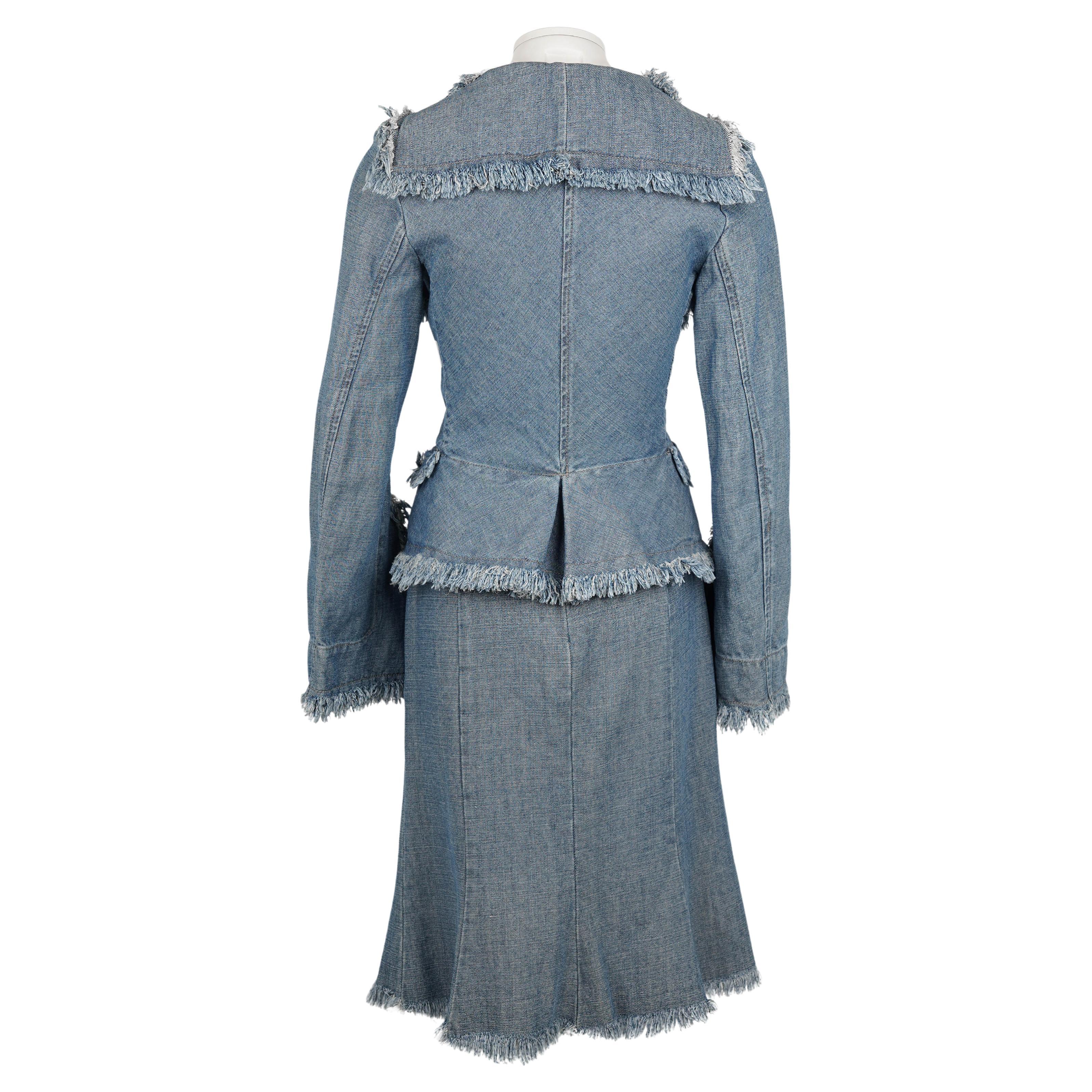 Vivienne Westwood Anglomania Denim Zweiteiliger Anzug, A/W 1998 im Angebot 4