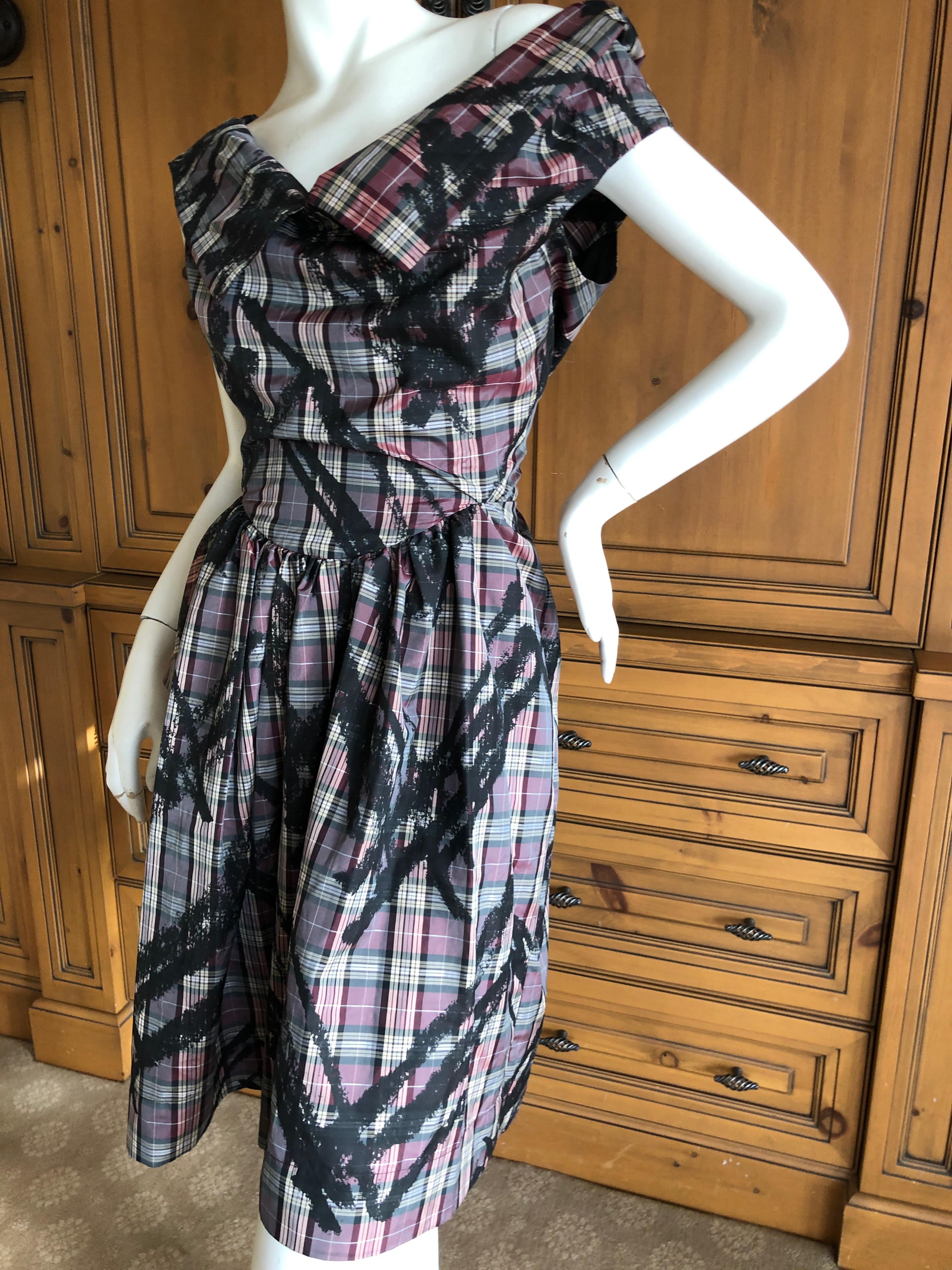 Vivienne Westwood Anglomania Graffiti Splattered Plaid Dress.
 So much prettier in person,  please use the zoom feature to see details
Size 44UK
Bust 36