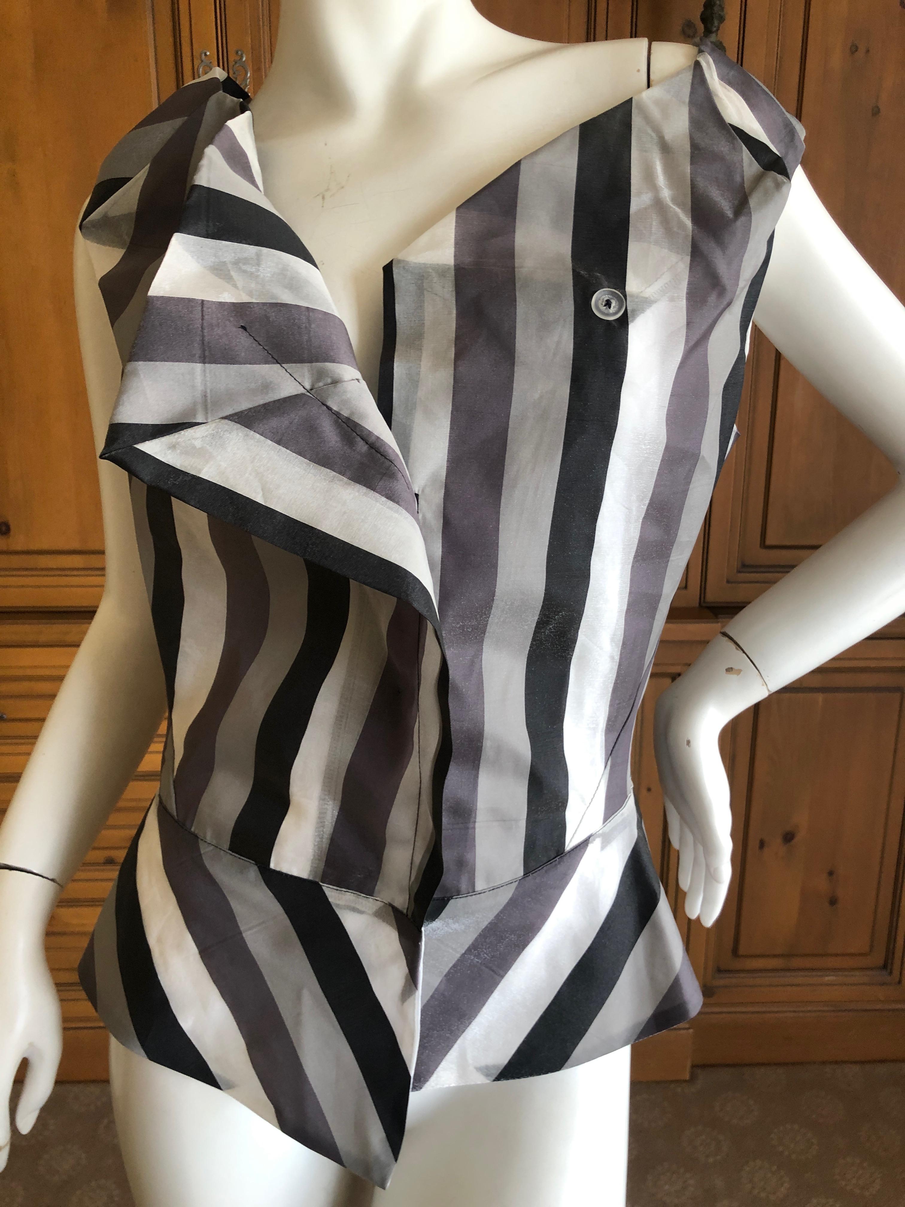 Women's Vivienne Westwood Anglomania Gray Stripe Top For Sale
