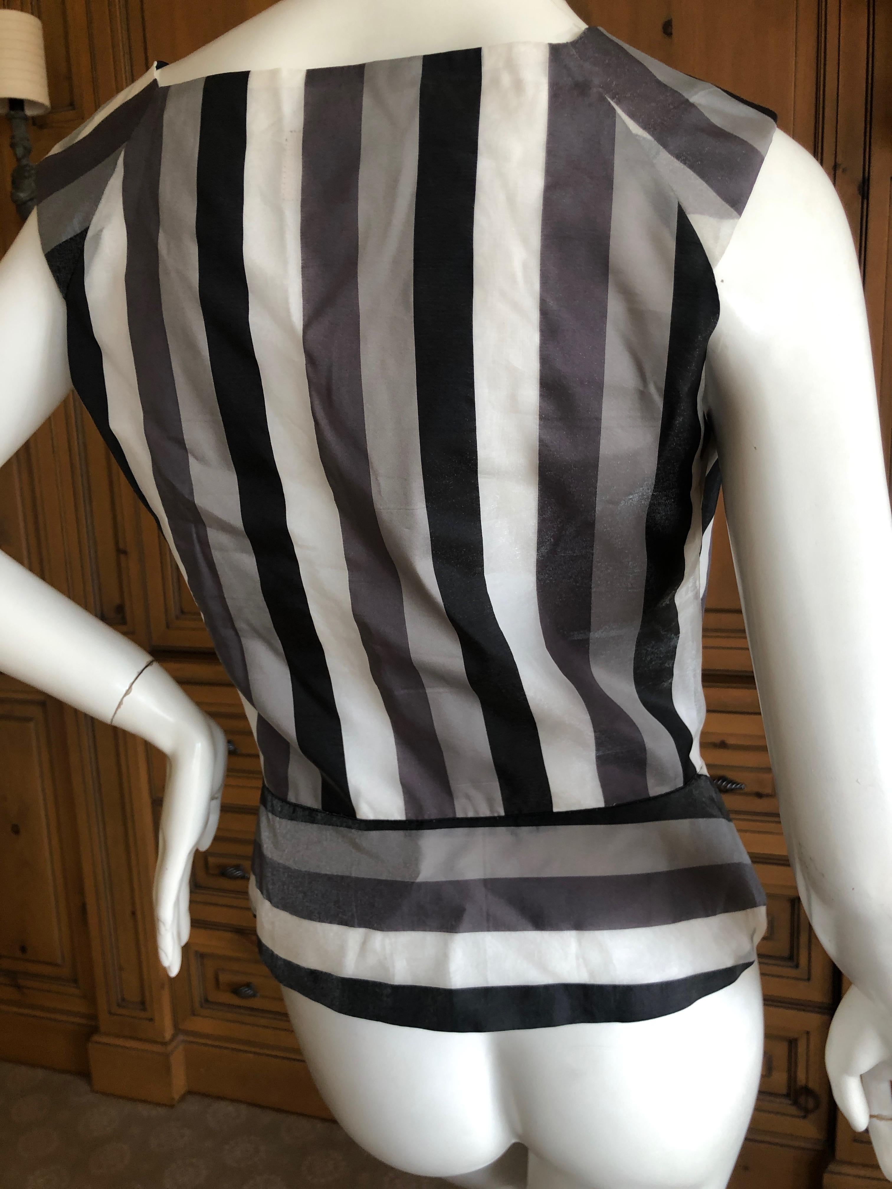 Vivienne Westwood Anglomania Gray Stripe Top For Sale 1