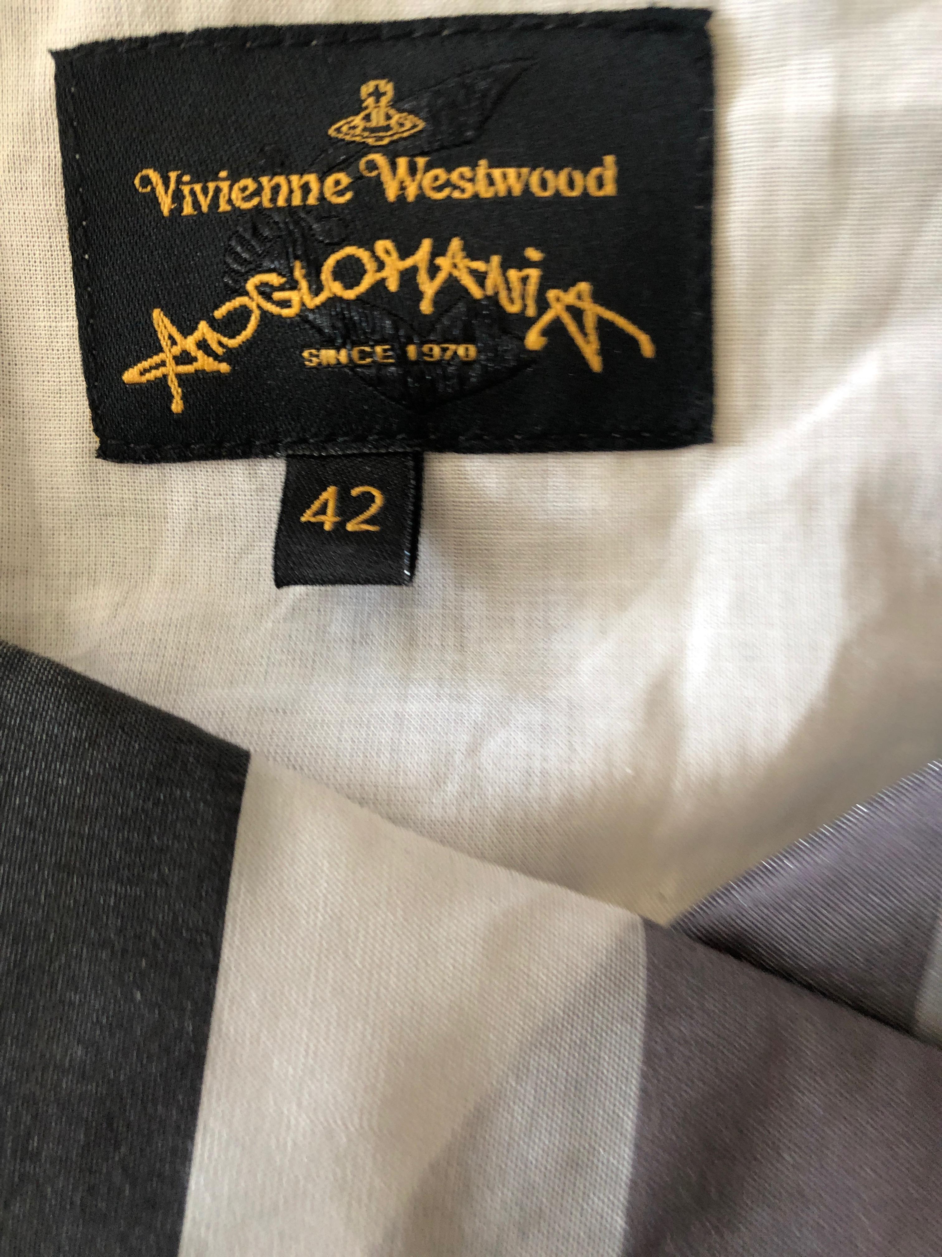 Vivienne Westwood Anglomania Gray Stripe Top For Sale 2