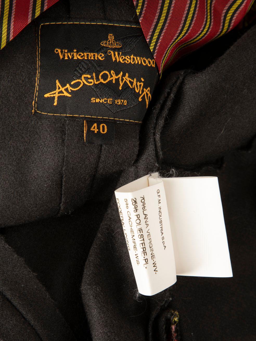 Vivienne Westwood Anglomania Grey Wool Long Sleeve Jacket Size S In Good Condition For Sale In London, GB