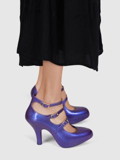 Vivienne Westwood Anglomania + Melissa Glitter Elevated Three Strap Heels, IT 39