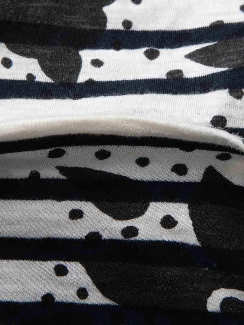 Women's Vivienne Westwood Anglomania Navy & White Cotton Stripes Print Dress Size XS For Sale