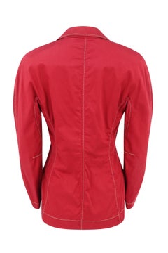 Vivienne Westwood Anglomania Red Cotton Blazer IT 42 / FR 38 / US 8