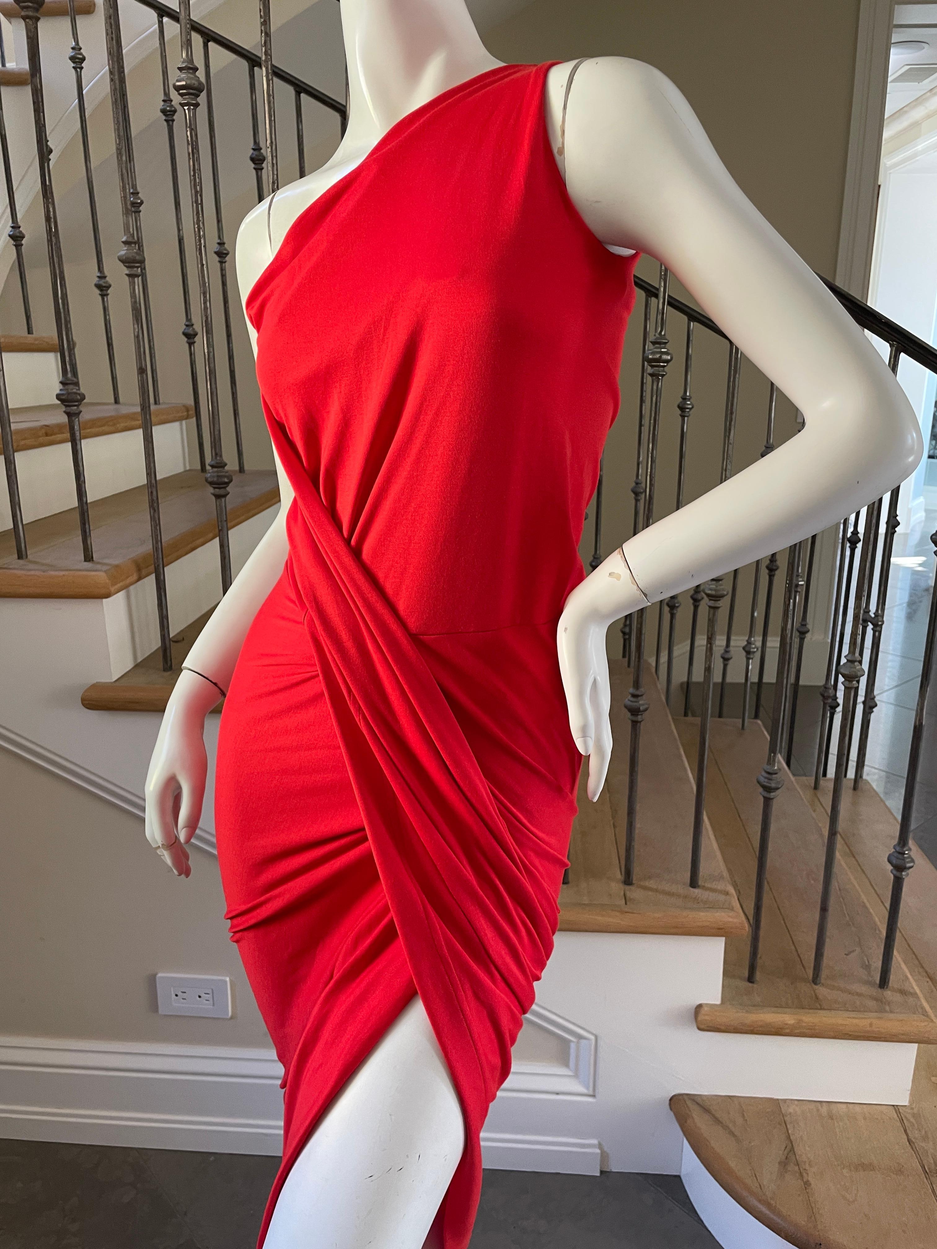 Vivienne Westwood Anglomania Rot One Shoulder Kleid mit asymmetrischem Saum NEU im Zustand „Neu“ in Cloverdale, CA