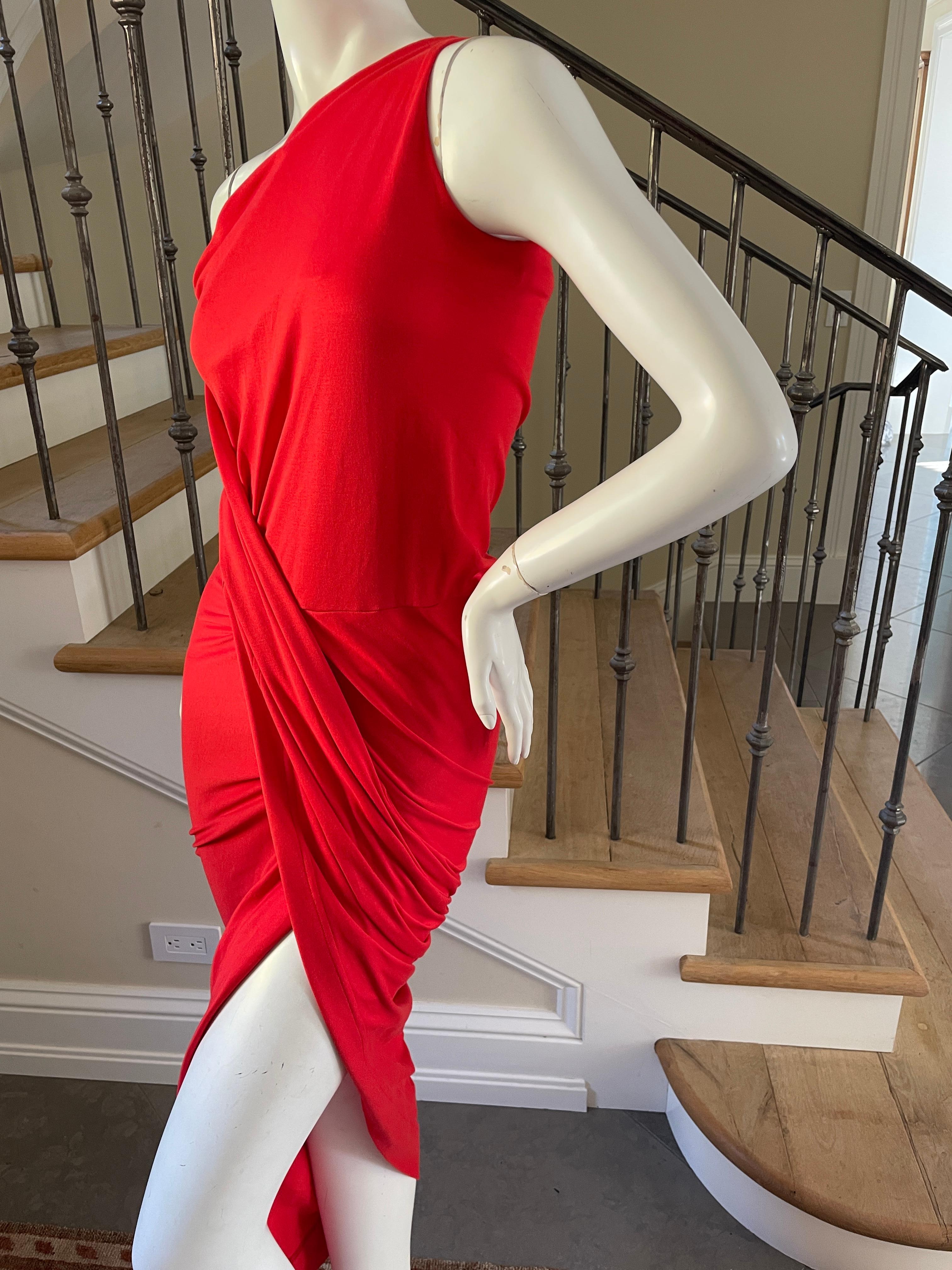 Vivienne Westwood Anglomania Rot One Shoulder Kleid mit asymmetrischem Saum NEU 3