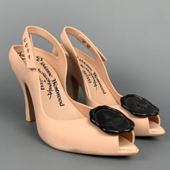 VIVIENNE WESTWOOD Anglomania Size 6 Rose Rubber Melissa Heels Pumps