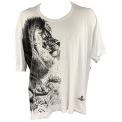 VIVIENNE WESTWOOD ANGLOMANIA Size One Size White Lion Graphic Cotton T-shirt